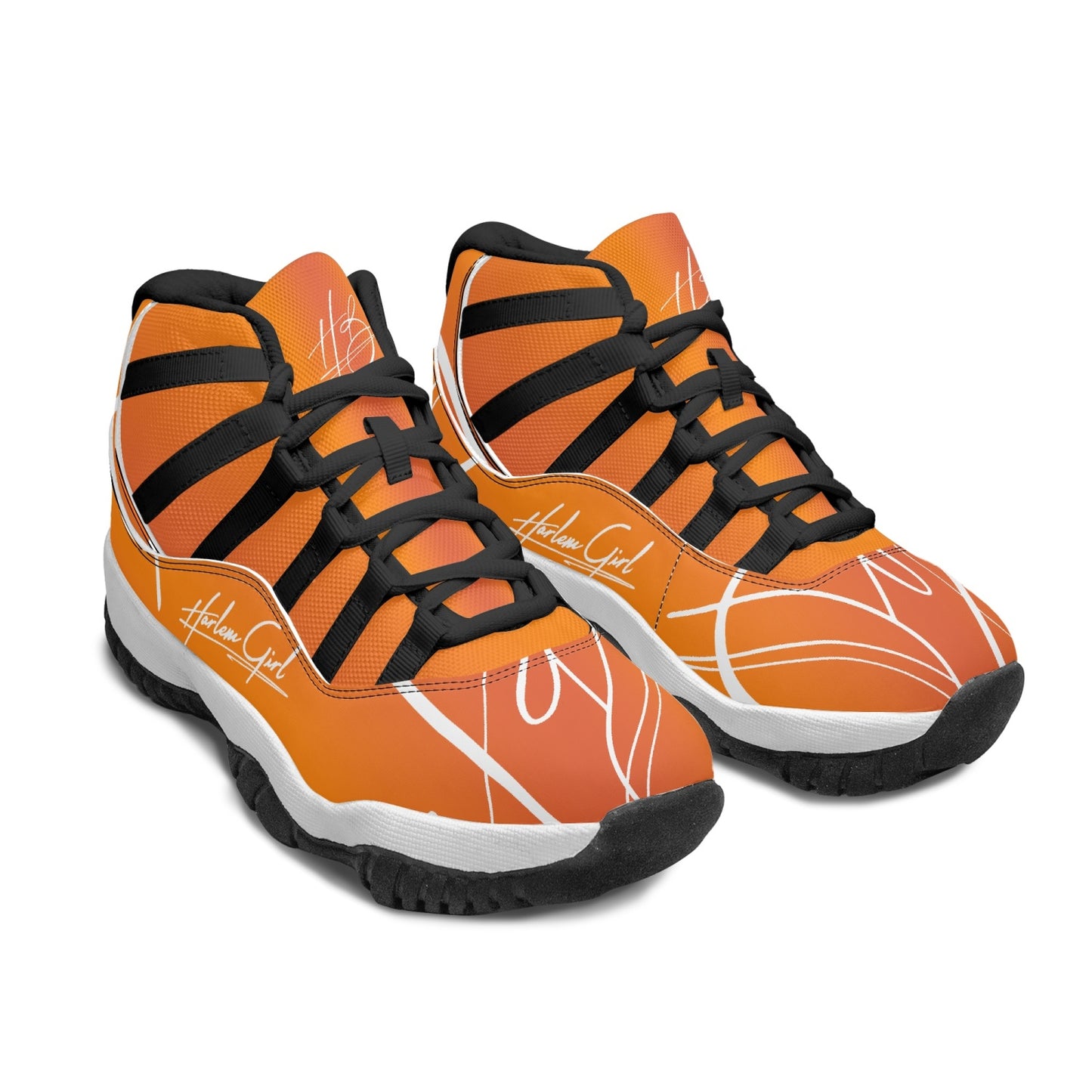 Harlem Girl "Tribe" Basketball - Mandarin w/Black or White Trim (Women's)