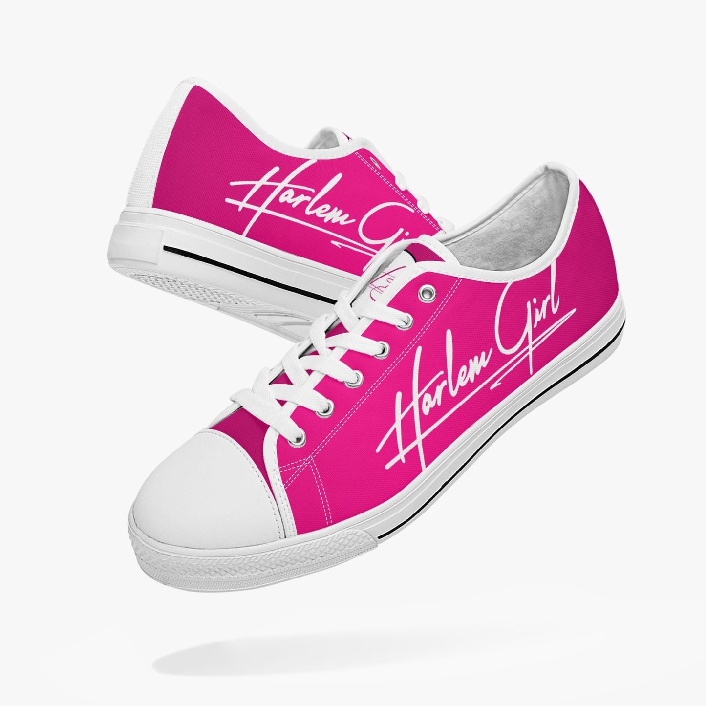 HB Harlem Girl "Lenox Ave" Classic Low Tops - Fuchsia - Women (Black or White Sole)