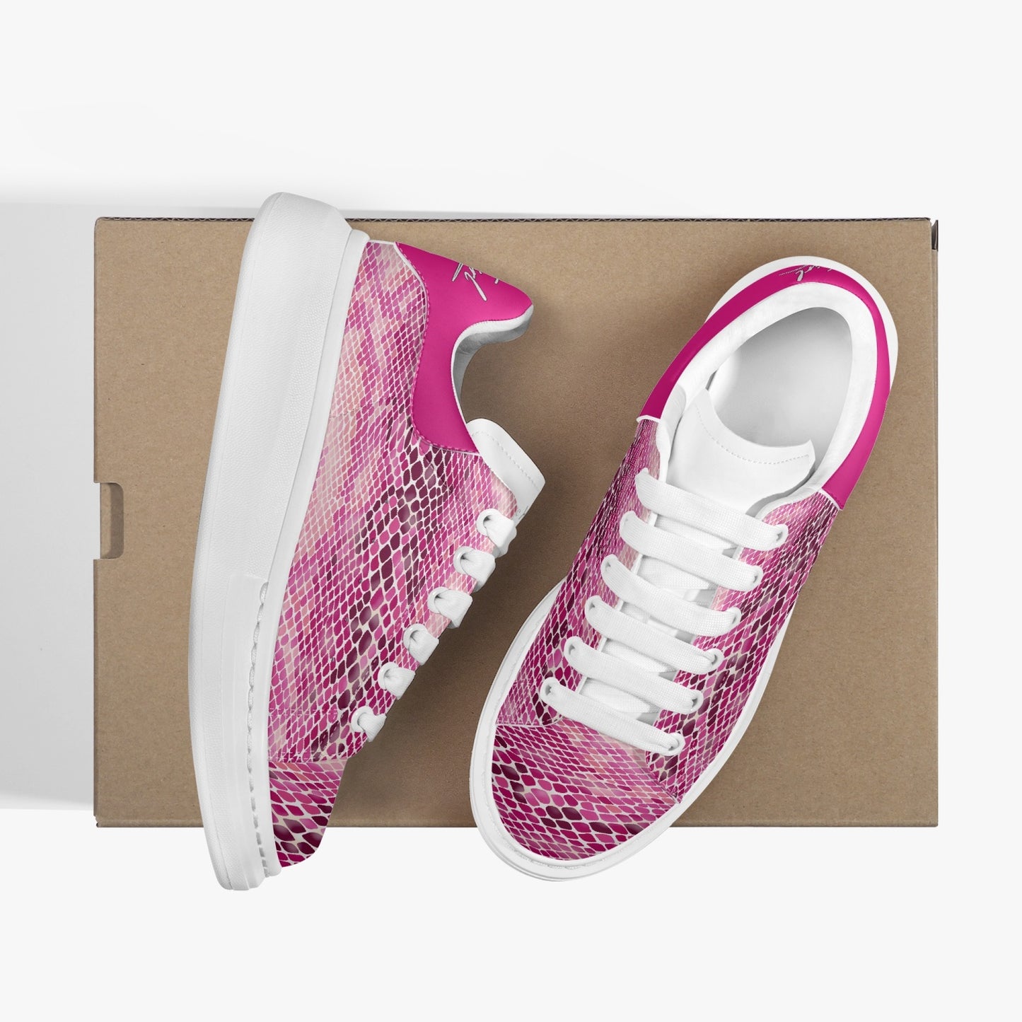 HBC - Harlem Girl Sankofa - Snakeskin Print- Pink, Fuchsia, Red - Womens