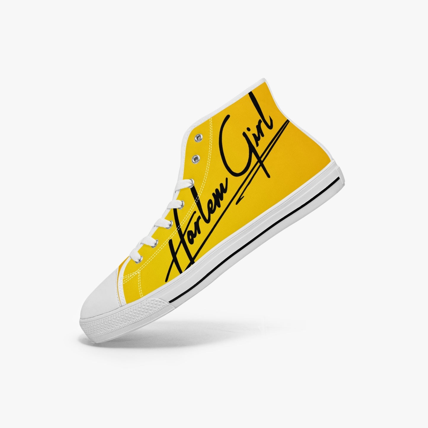 HB Harlem Girl "Lenox Ave" Classic High Top - Gold - Women (Black or White Soles)