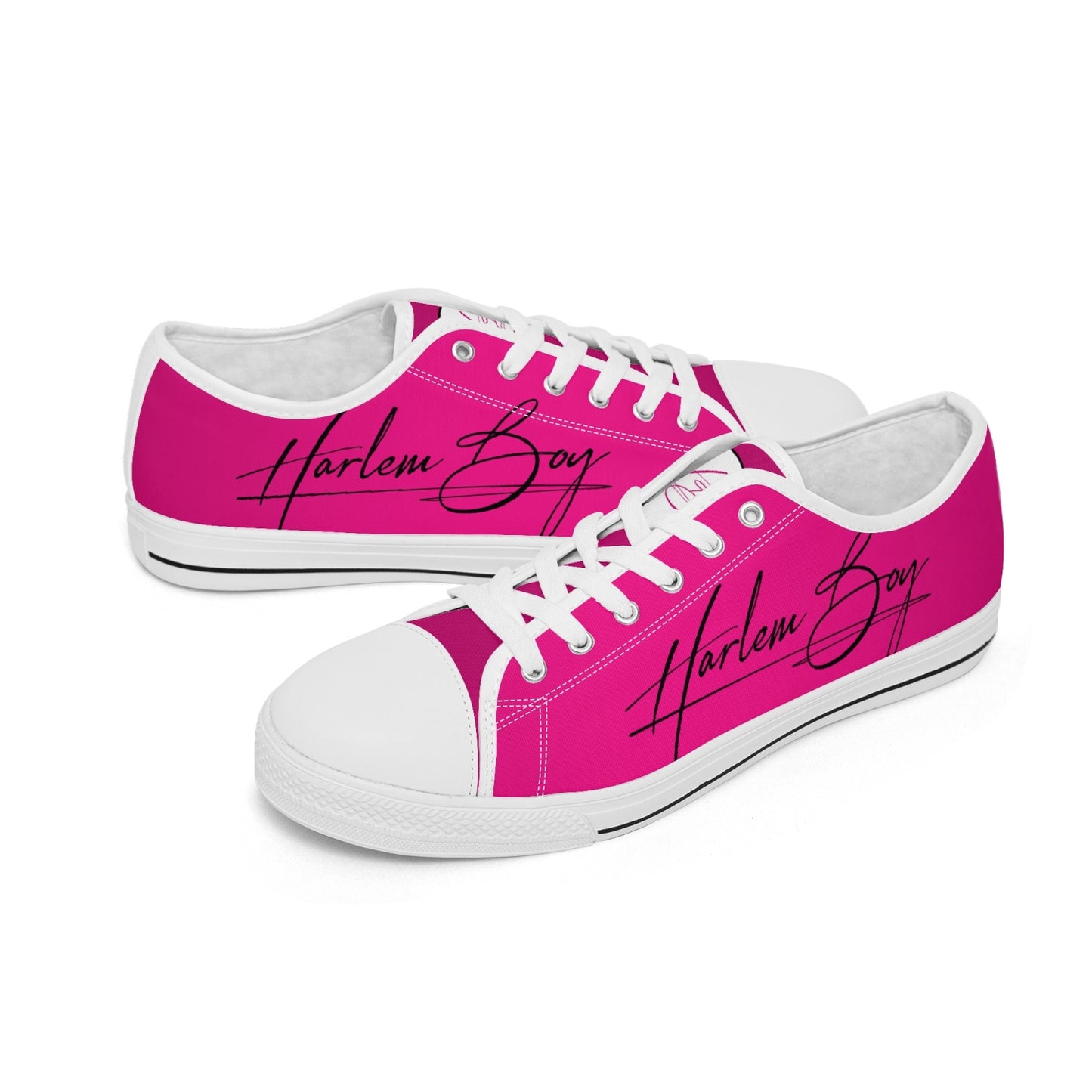 Harlem Boy "Lenox Ave" Unisex Classic Low Tops - Fuchsia (Black or White Sole)