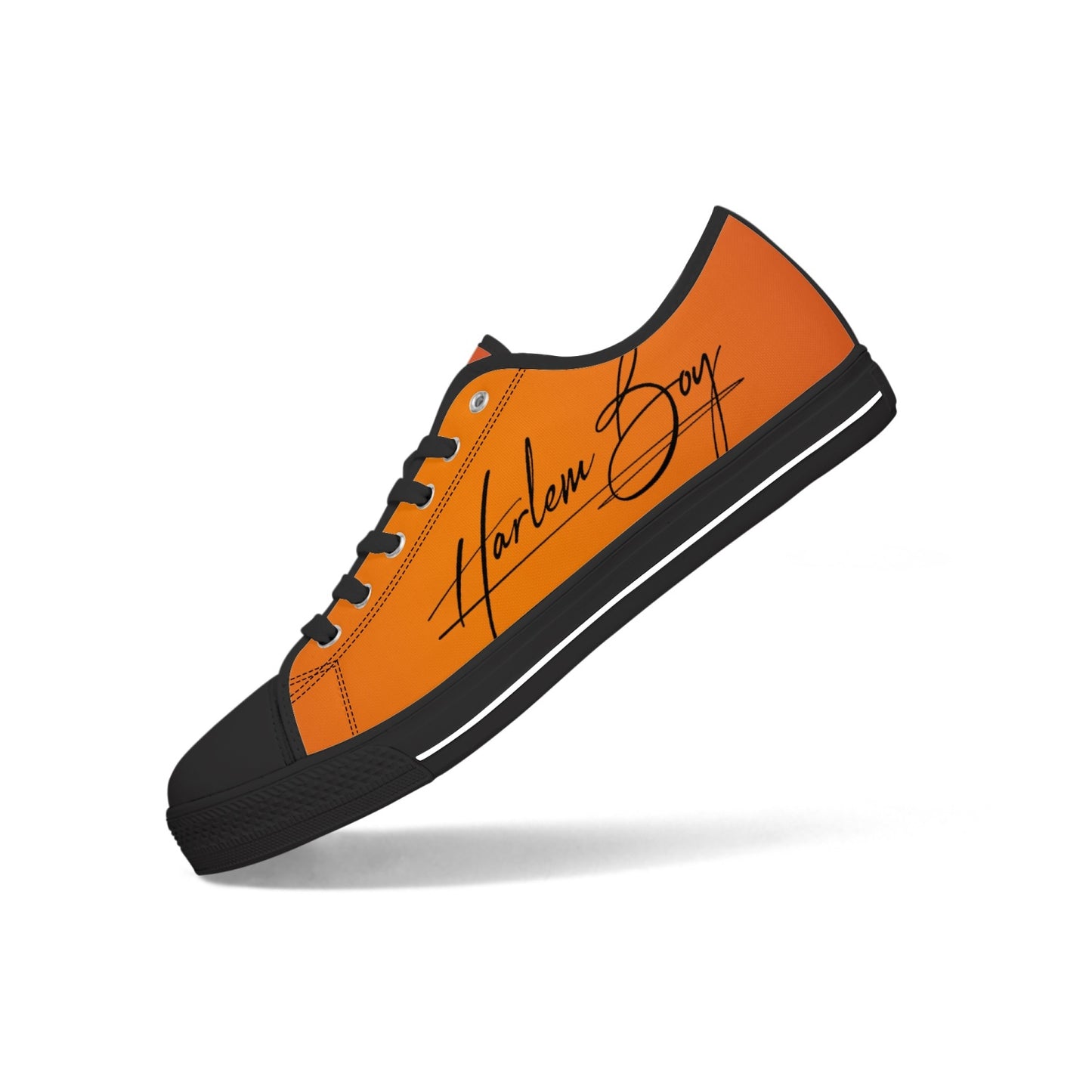 Harlem Boy "Lenox Ave" Unisex Classic Low Tops - Mandarin (Black or White Sole)