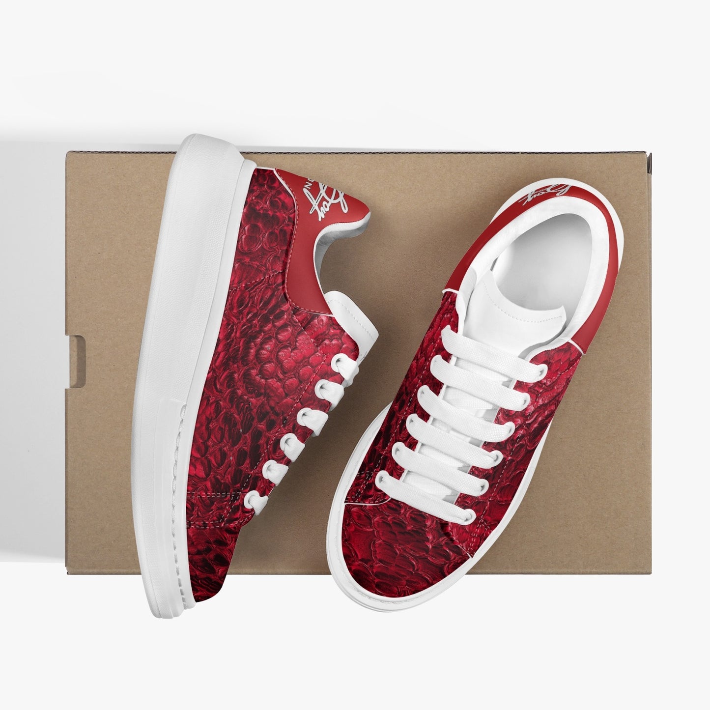 Harlem Boy Sankofa - Crocodile Print - Ruby - Mens