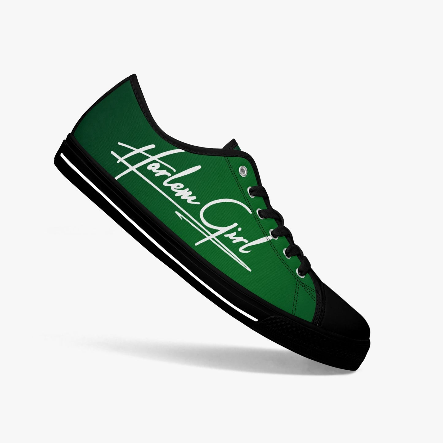 HB Harlem Girl "Lenox Ave" Classic Low Tops - Emerald - Women (Black or White Sole)