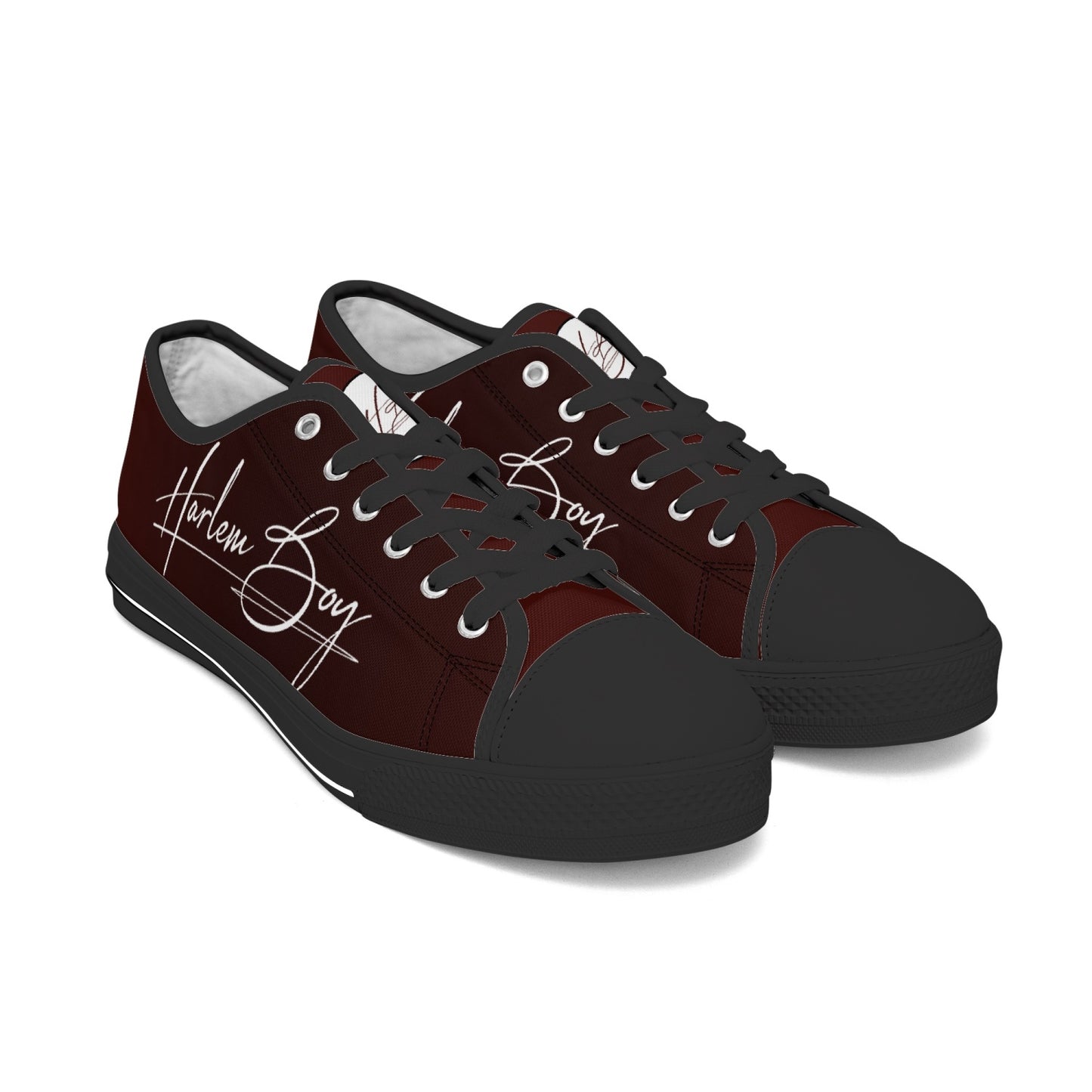 Harlem Boy "Lenox Ave" Unisex Classic Low Tops - Burnished Mahogany (Black or White Sole)