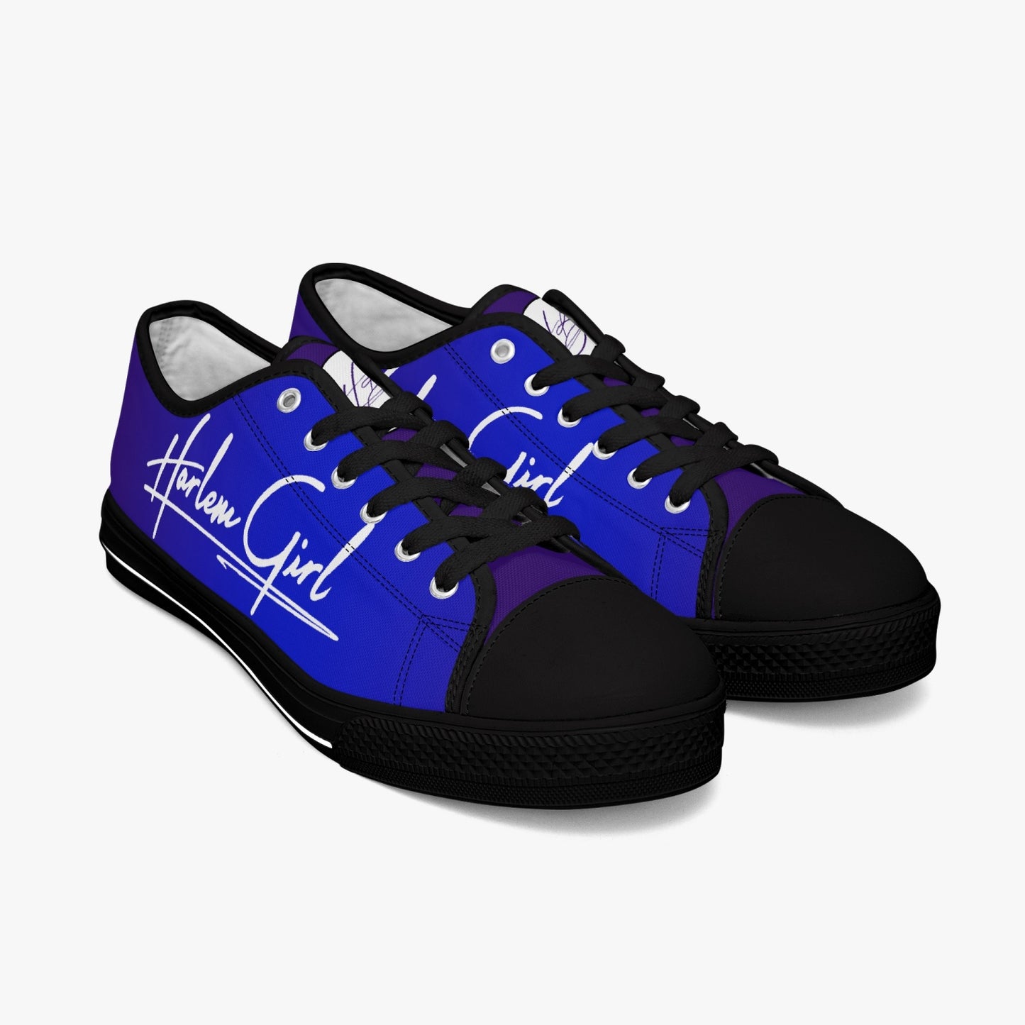 HB Harlem Girl "Lenox Ave" Classic Low Tops - Sapphire - Women (Black or White Sole)