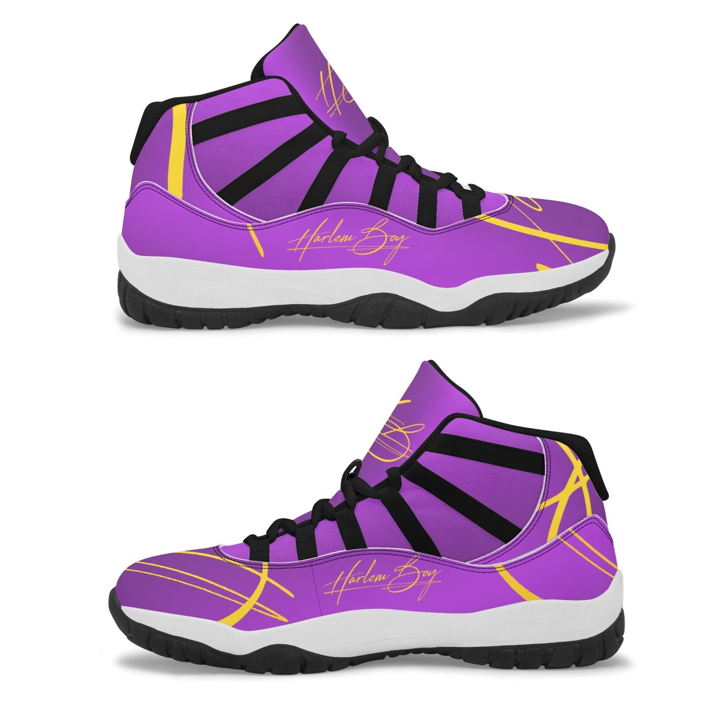 Harlem Boy "Tribe" Basketball - Purple & Gold w/Black or White Trim (Men's)