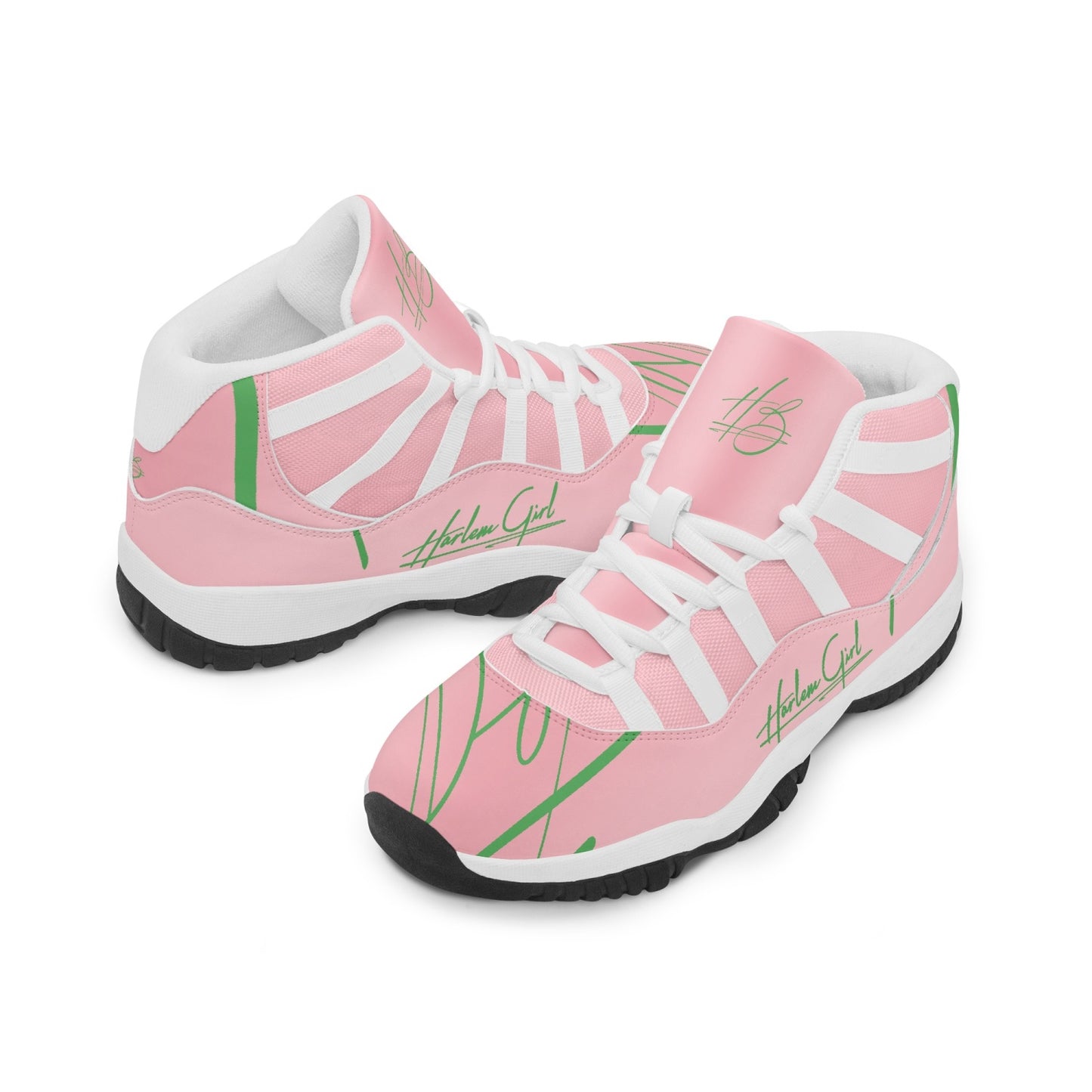 Harlem Boy "Tribe" Basketball - Pink and Green w/ White Trim (Women's)