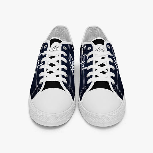 HB Harlem Girl "Lenox Ave" Classic Low Tops - BluBlac Onyx- Women (Black or White Sole)