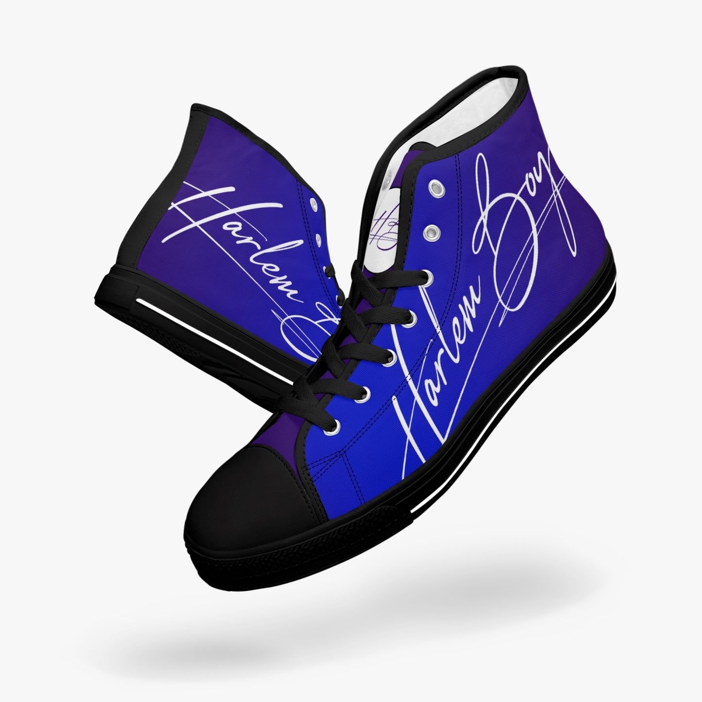 HB Harlem Boy "Lenox Ave" Classic High Top - Sapphire - Men (Black or White Soles)