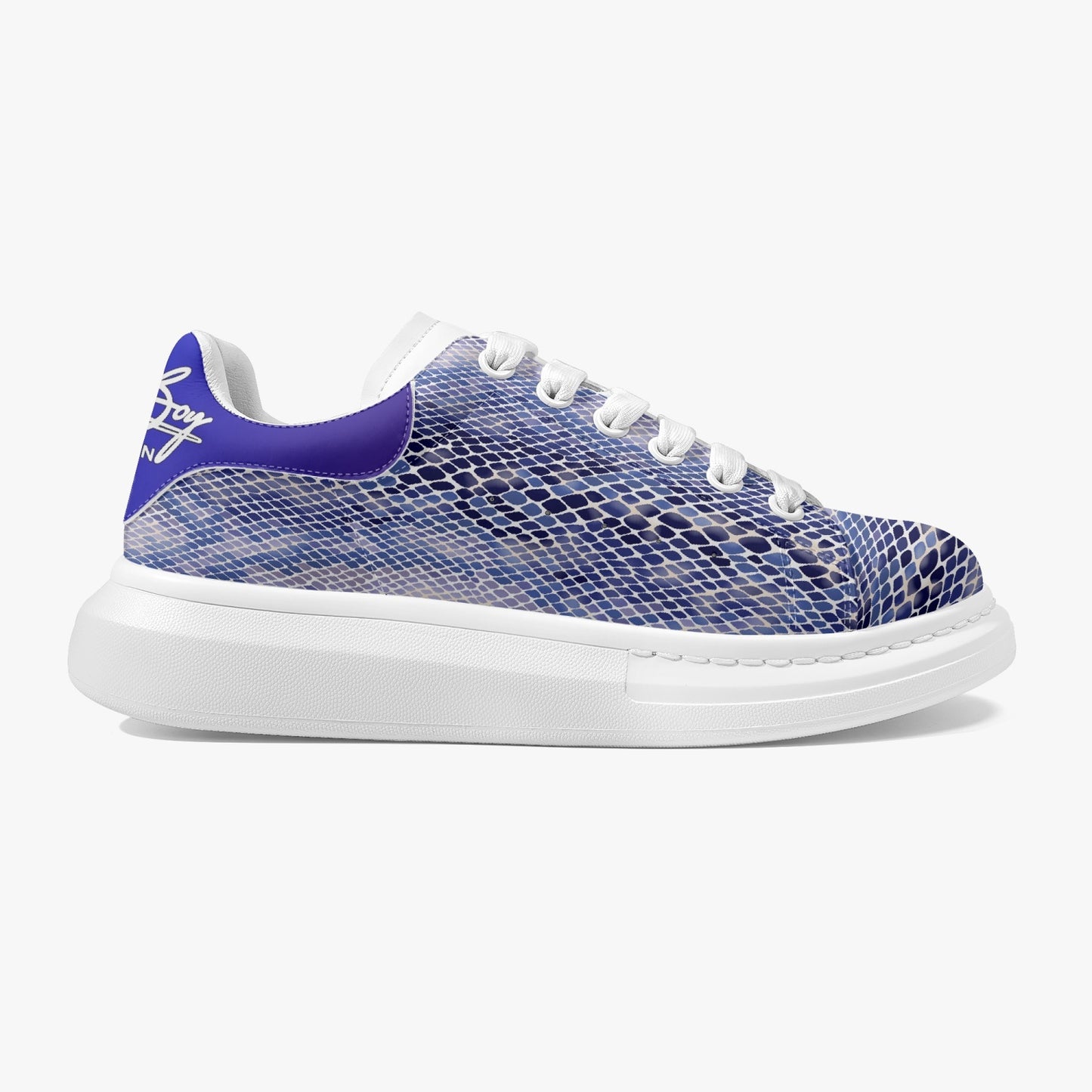 Harlem Boy Sankofa - Snakeskin Print - Sapphire - Mens