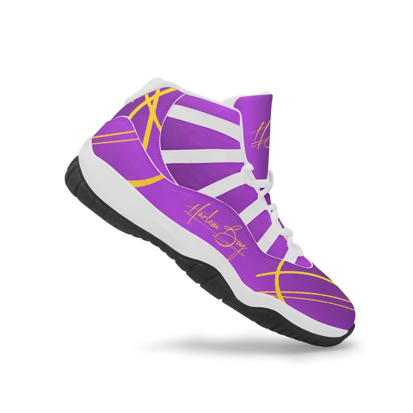 Harlem Boy "Tribe" Basketball - Purple & Gold w/Black or White Trim (Men's)
