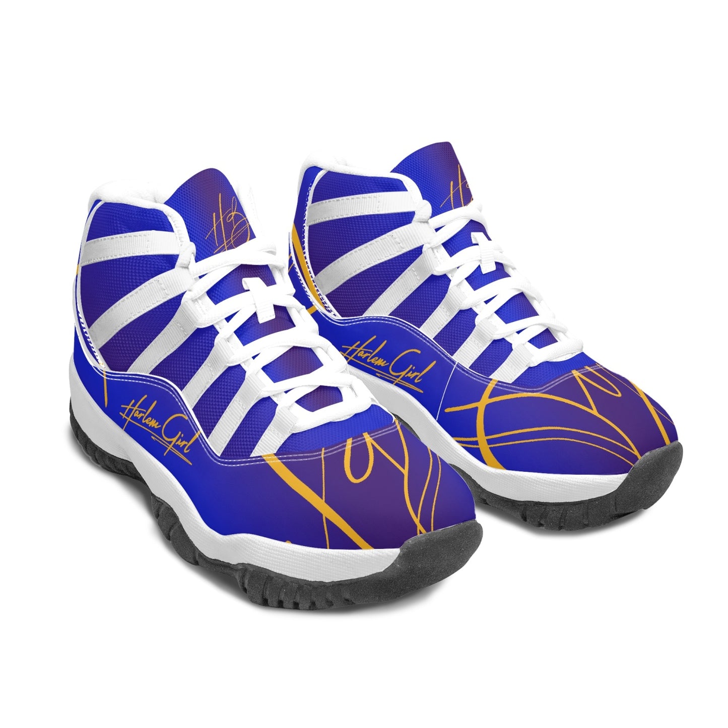 Harlem Girl "Tribe" Basketball - Blue & Gold w/White Trim (Women's)