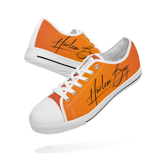Harlem Boy "Lenox Ave" Unisex Classic Low Tops - Mandarin (Black or White Sole)