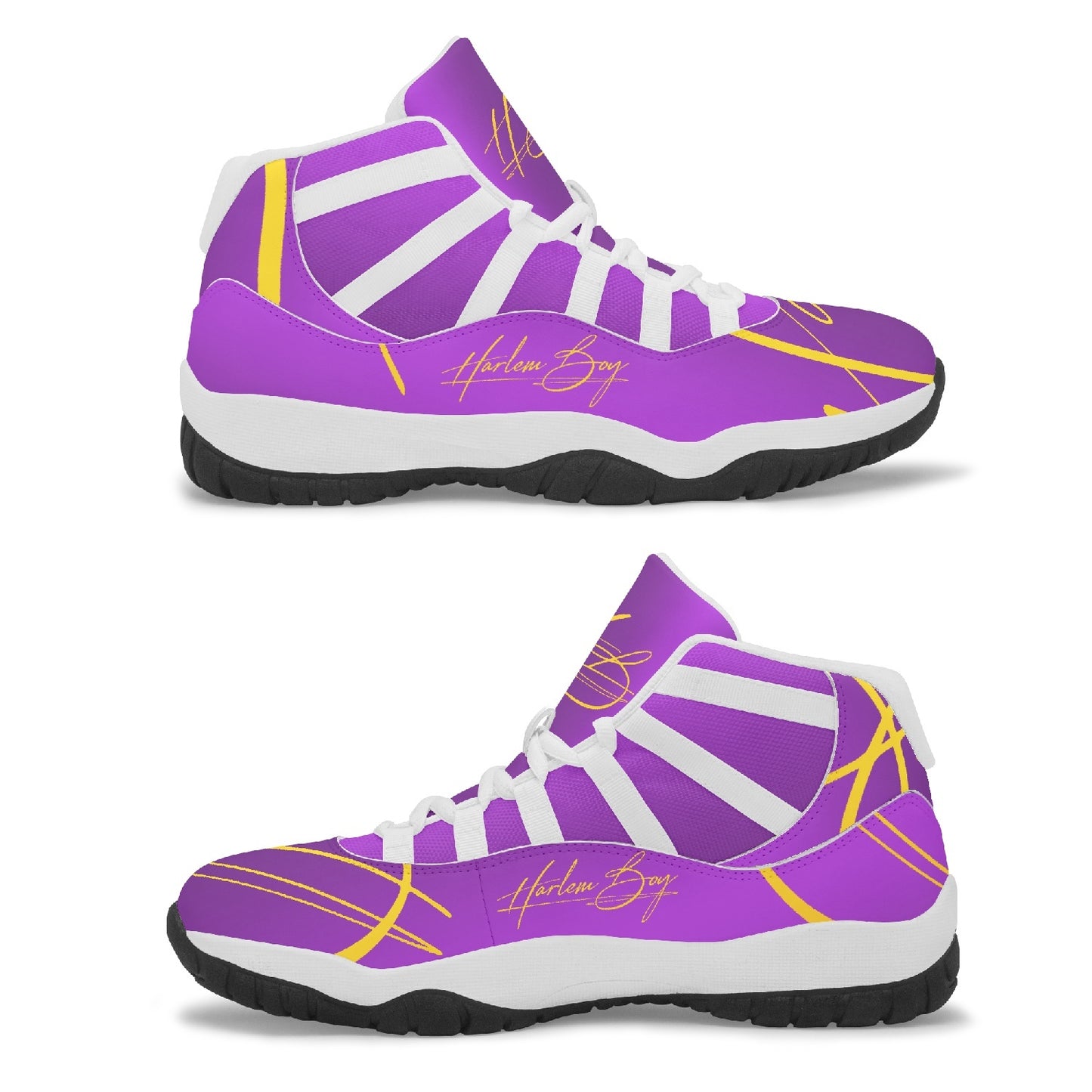Harlem Boy "Tribe" Basketball - Purple & Gold w/Black or White Trim (Men's)