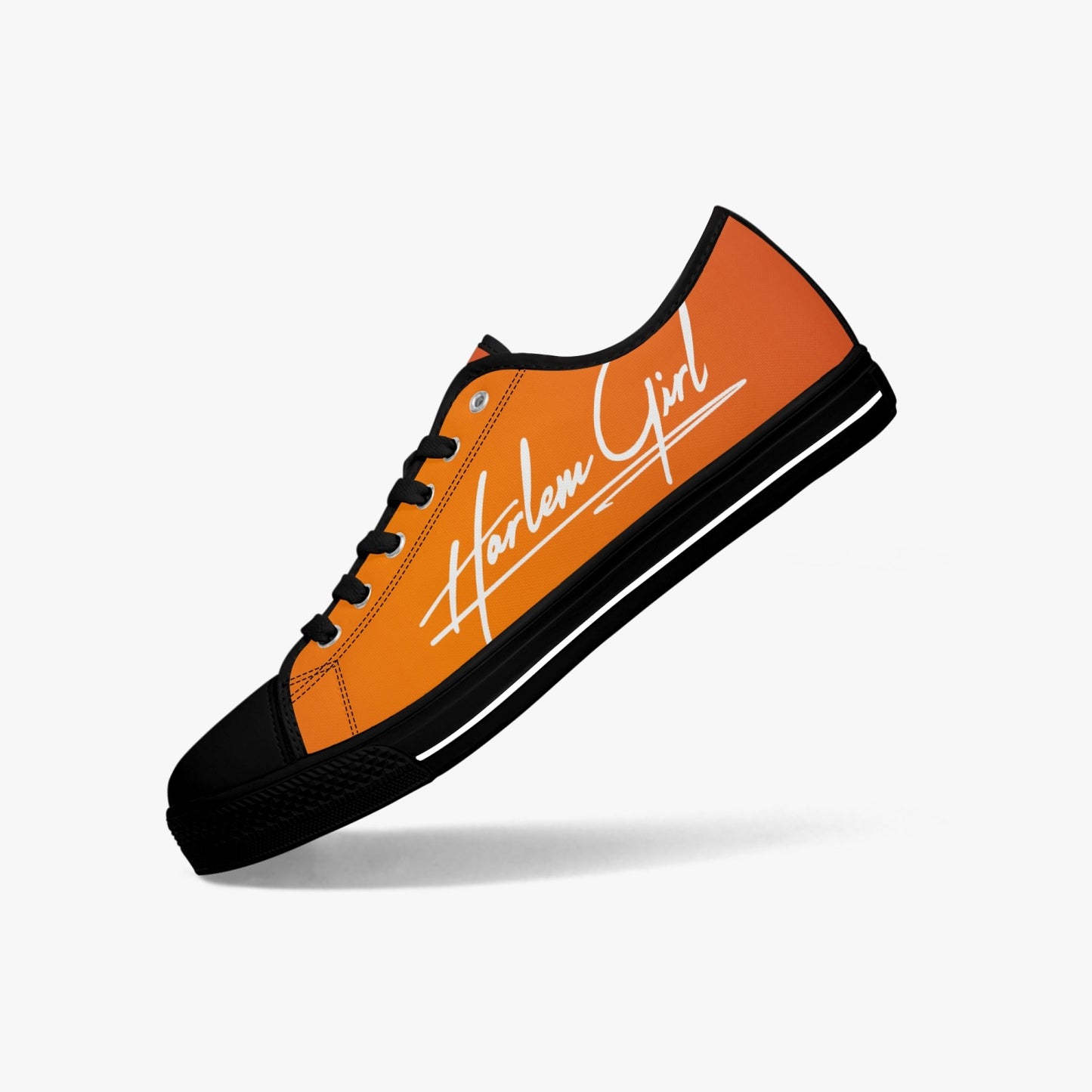 HB Harlem Girl "Lenox Ave" Classic Low Tops - Mandarin - Women (Black or White Sole)