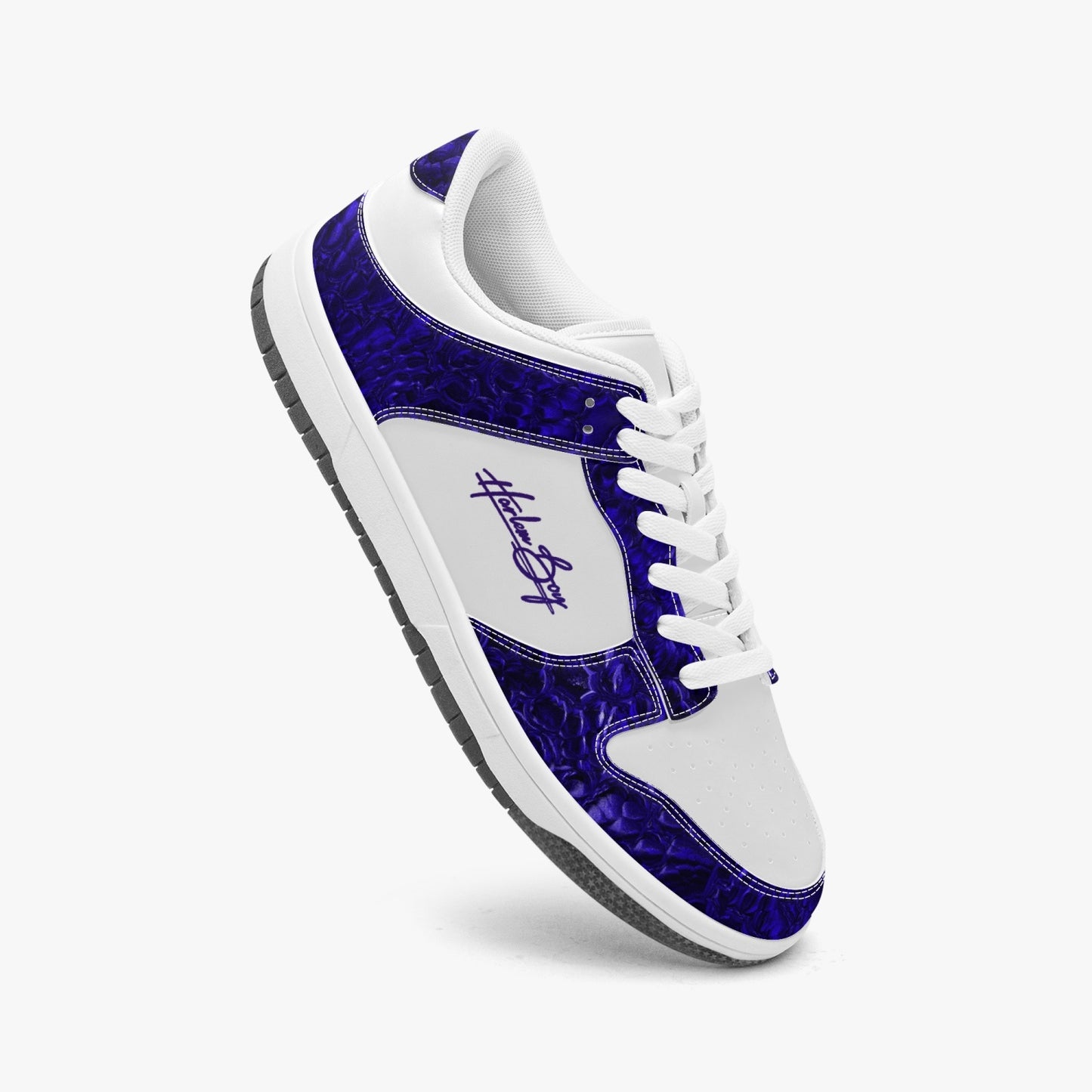 Harlem Boy Collection - Dunks - Low Top Men - Crocodile Print Sapphire