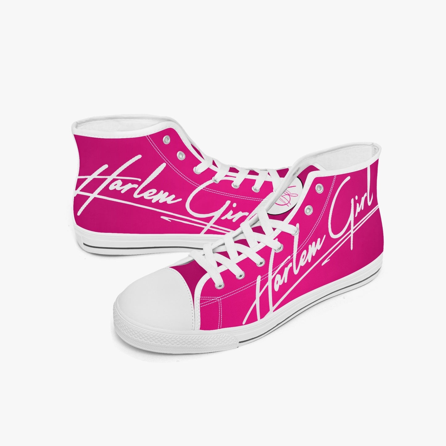 HB Harlem Girl "Lenox Ave" Classic High Top - Fuchsia - Women (Black or White Soles)