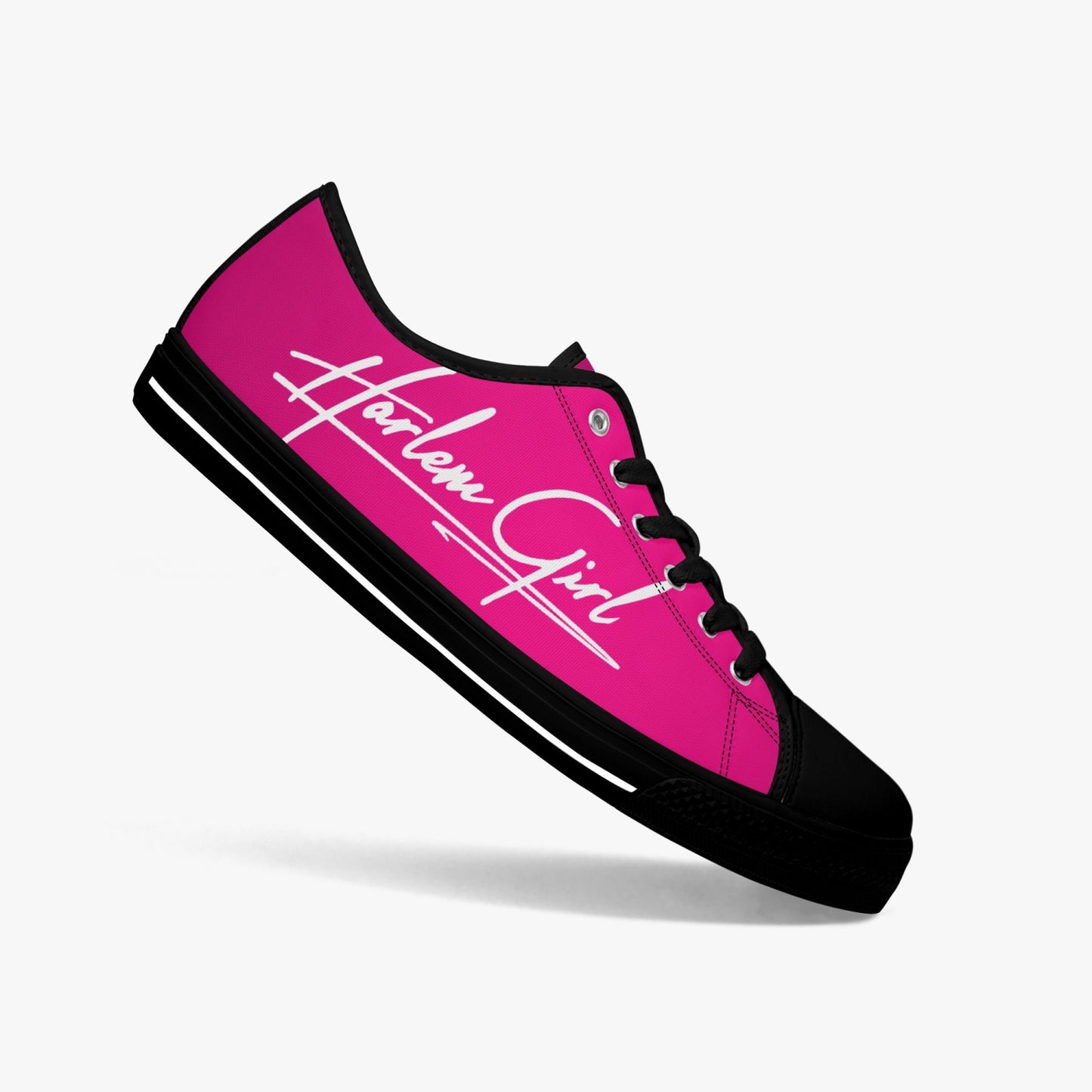 HB Harlem Girl "Lenox Ave" Classic Low Tops - Fuchsia - Women (Black or White Sole)