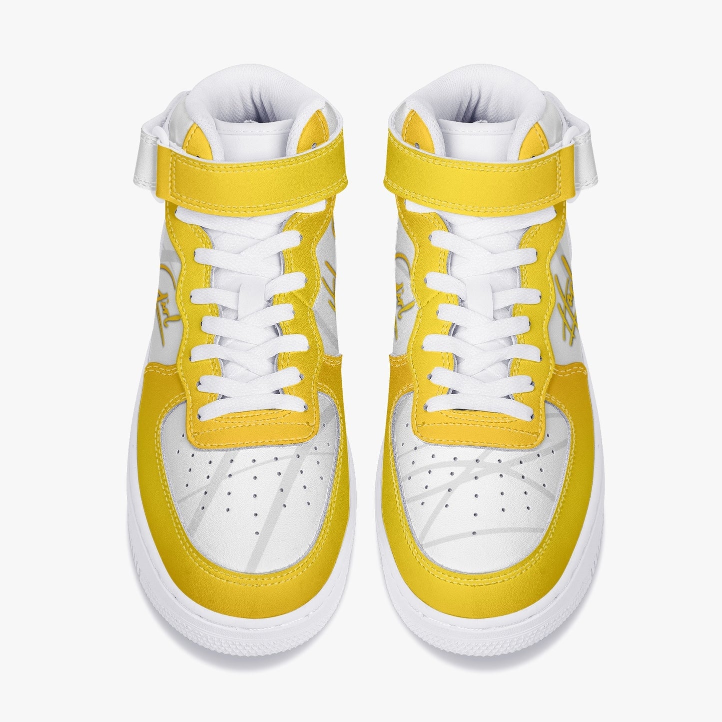 HB Harlem Girl "Strapped" Women's Leather Hi Top Kicks - Gold