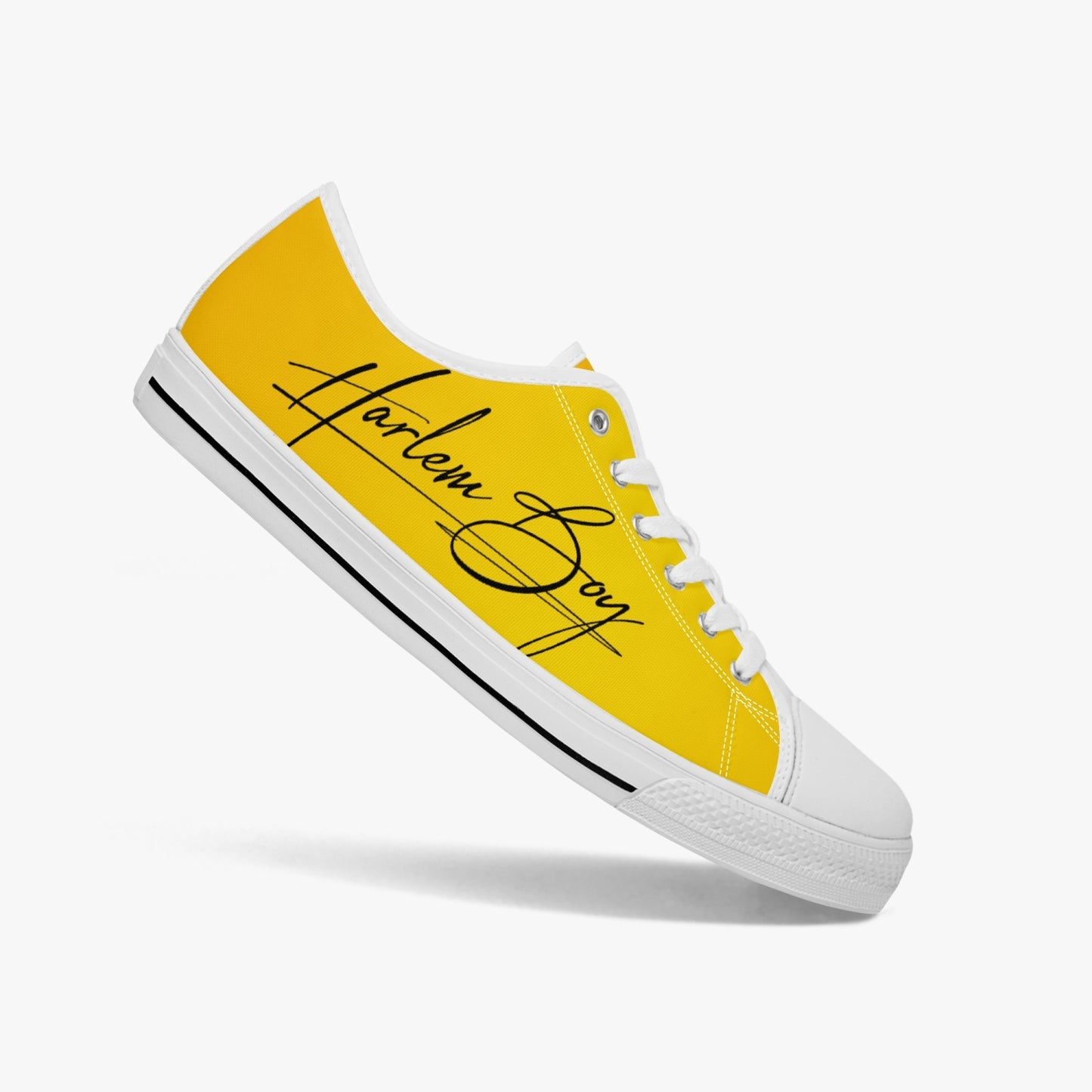HB Harlem Boy "Lenox Ave" Classic Low Tops - Gold - Men (Black or White Sole)