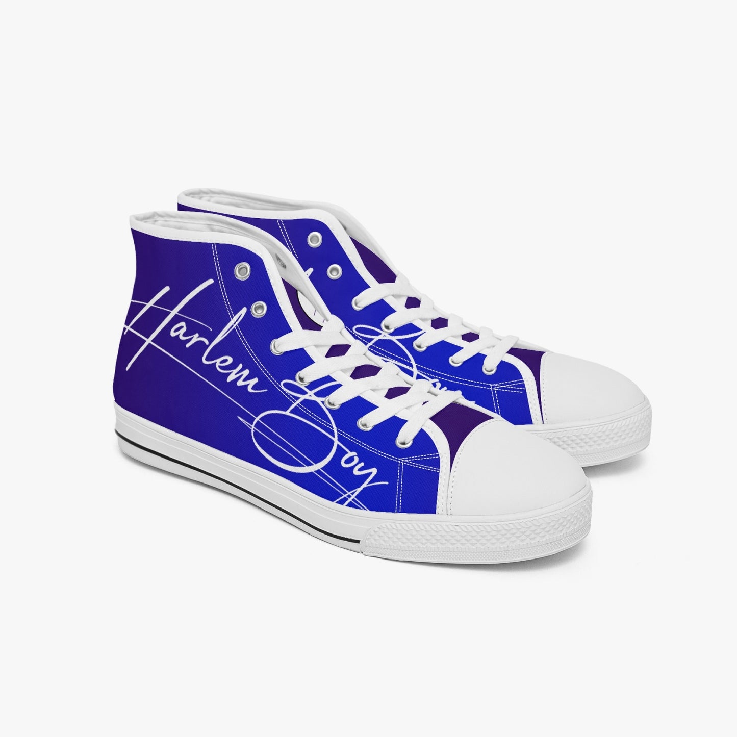 HB Harlem Boy "Lenox Ave" Classic High Top - Sapphire - Men (Black or White Soles)