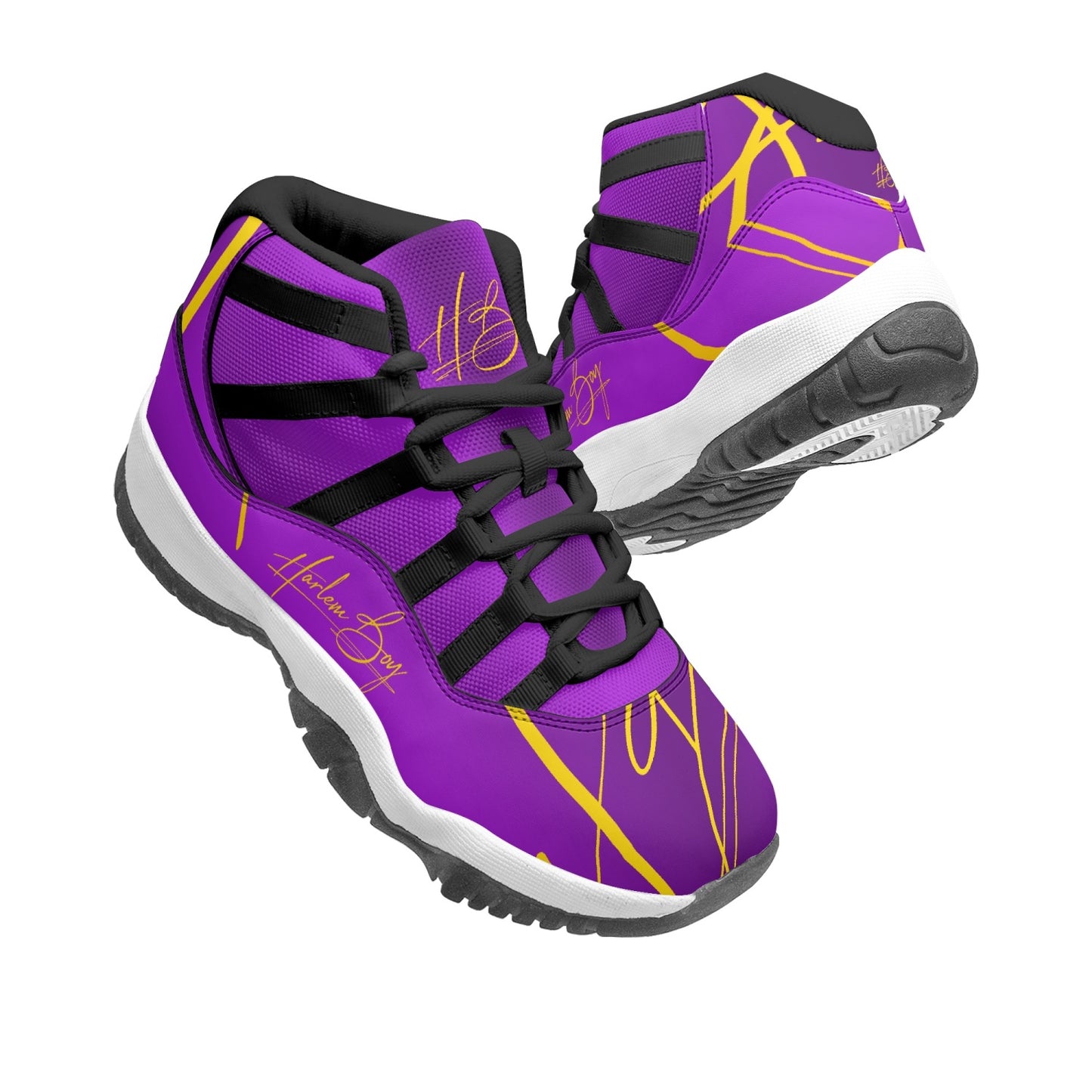 Harlem Boy "Tribe" Basketball - Purple & Gold w/Black or White Trim (Men's)