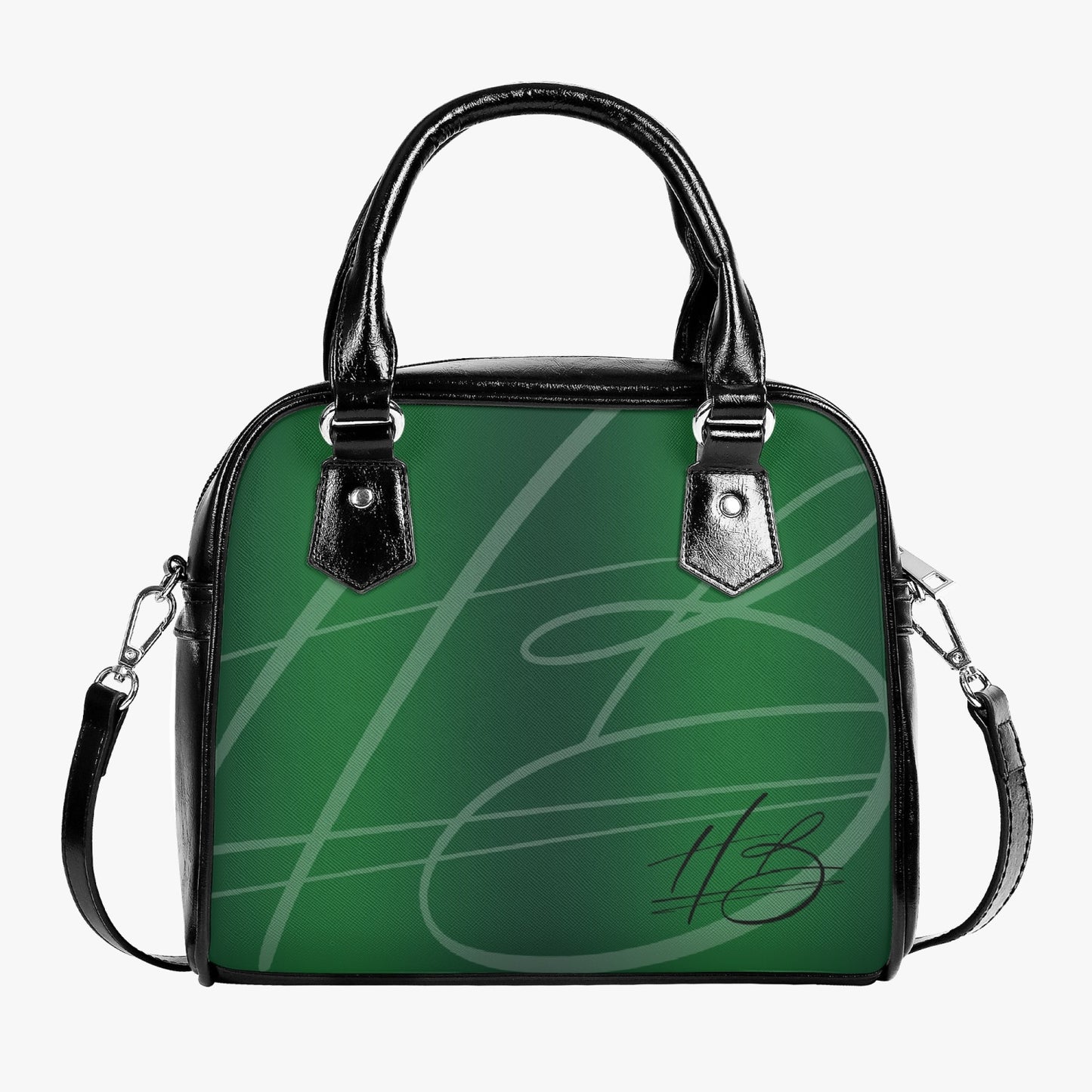 HB Vegan Leather Shoulder Bag - Emerald