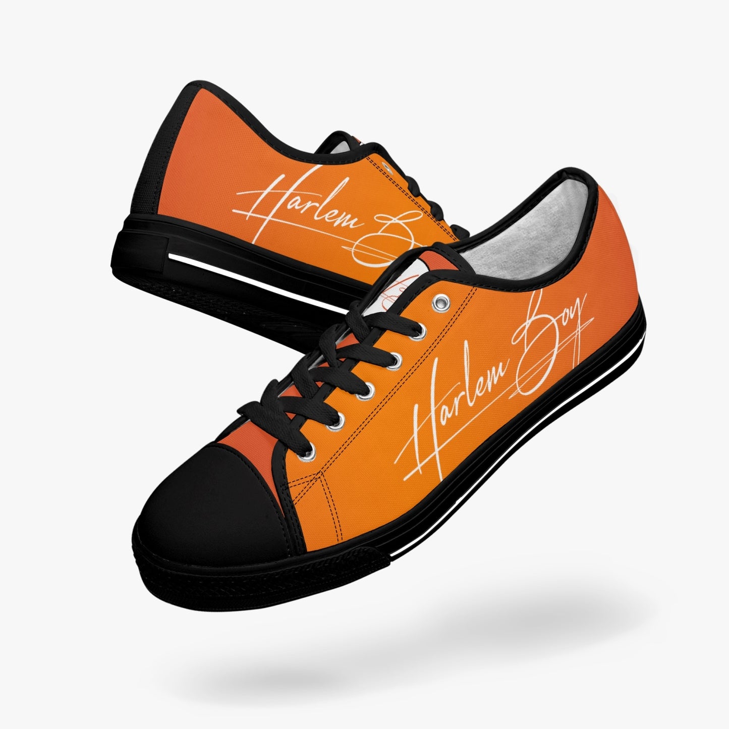 HB Harlem Boy "Lenox Ave" Classic Low Tops - Mandarin - Men (Black or White Sole)
