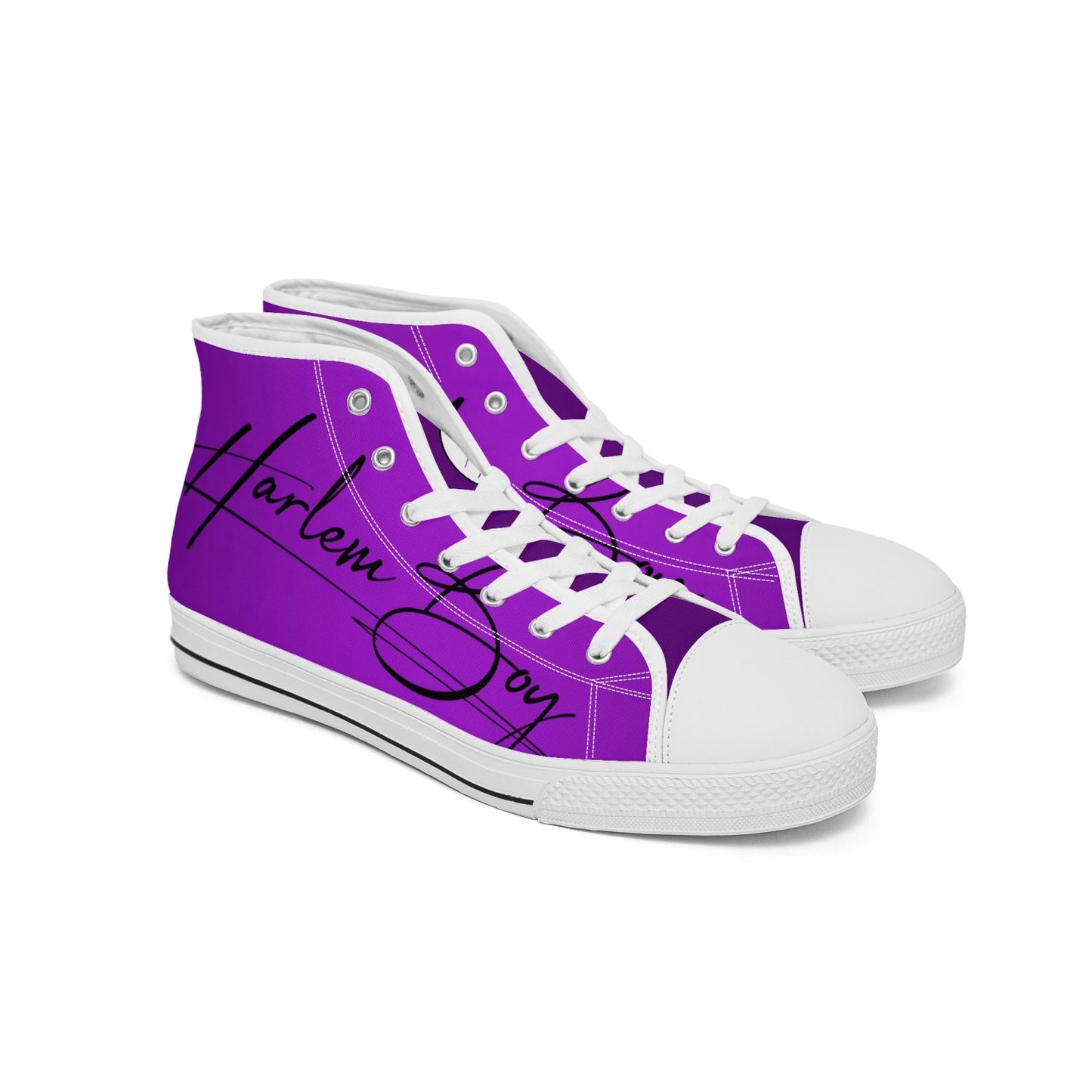 Harlem Boy "Lenox Ave" Unisex Classic High Tops - Amethyst (Black or White Sole)