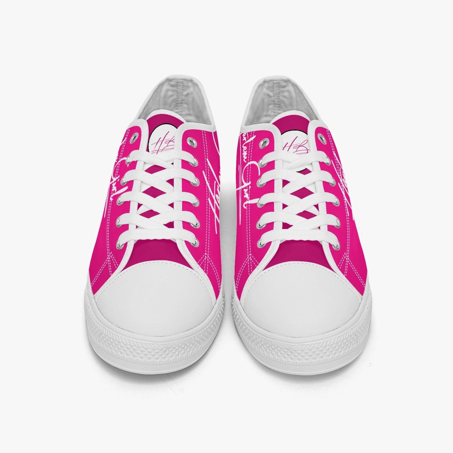 HB Harlem Girl "Lenox Ave" Classic Low Tops - Fuchsia - Women (Black or White Sole)