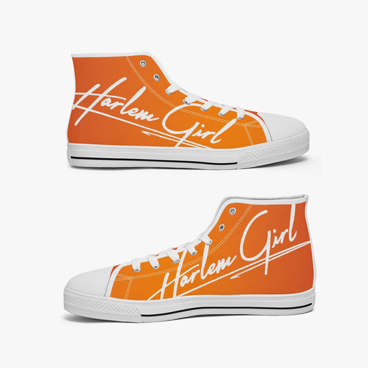 HB Harlem Girl "Lenox Ave" Classic High Top - Mandarin - Women (Black or White Soles)