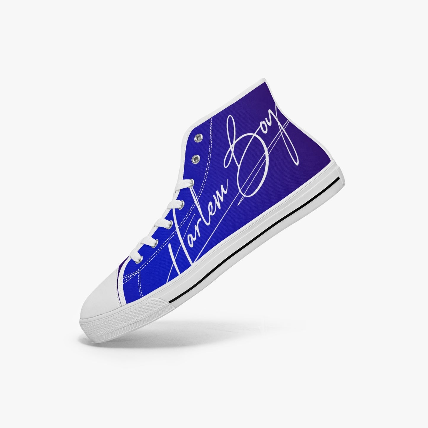 HB Harlem Boy "Lenox Ave" Classic High Top - Sapphire - Men (Black or White Soles)