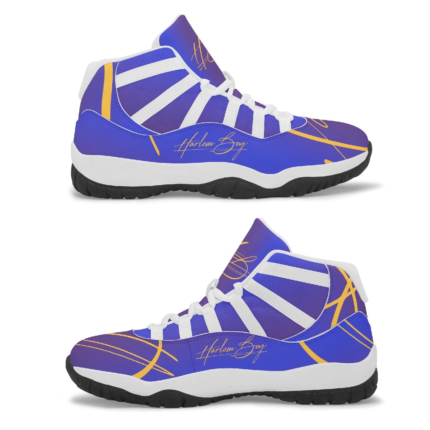 Harlem Boy "Tribe" Basketball - Blue & Gold w/White Trim (Women's)