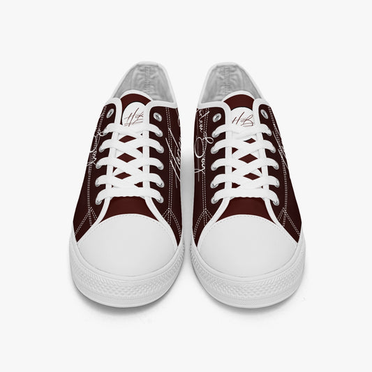 HB Harlem Boy "Lenox Ave" Classic Low Tops - Burnished Mahogany - Men (Black or White Sole)