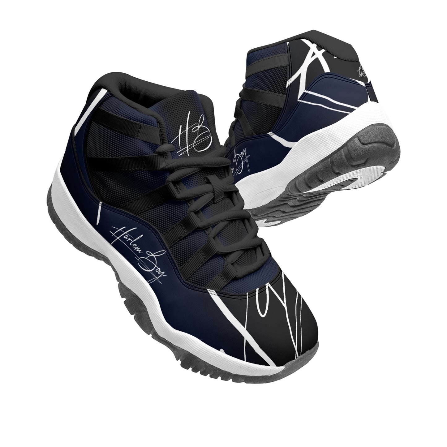 Harlem Boy "Tribe" Basketball - BluBlac Onyx w/Black or White Trim (Men's)
