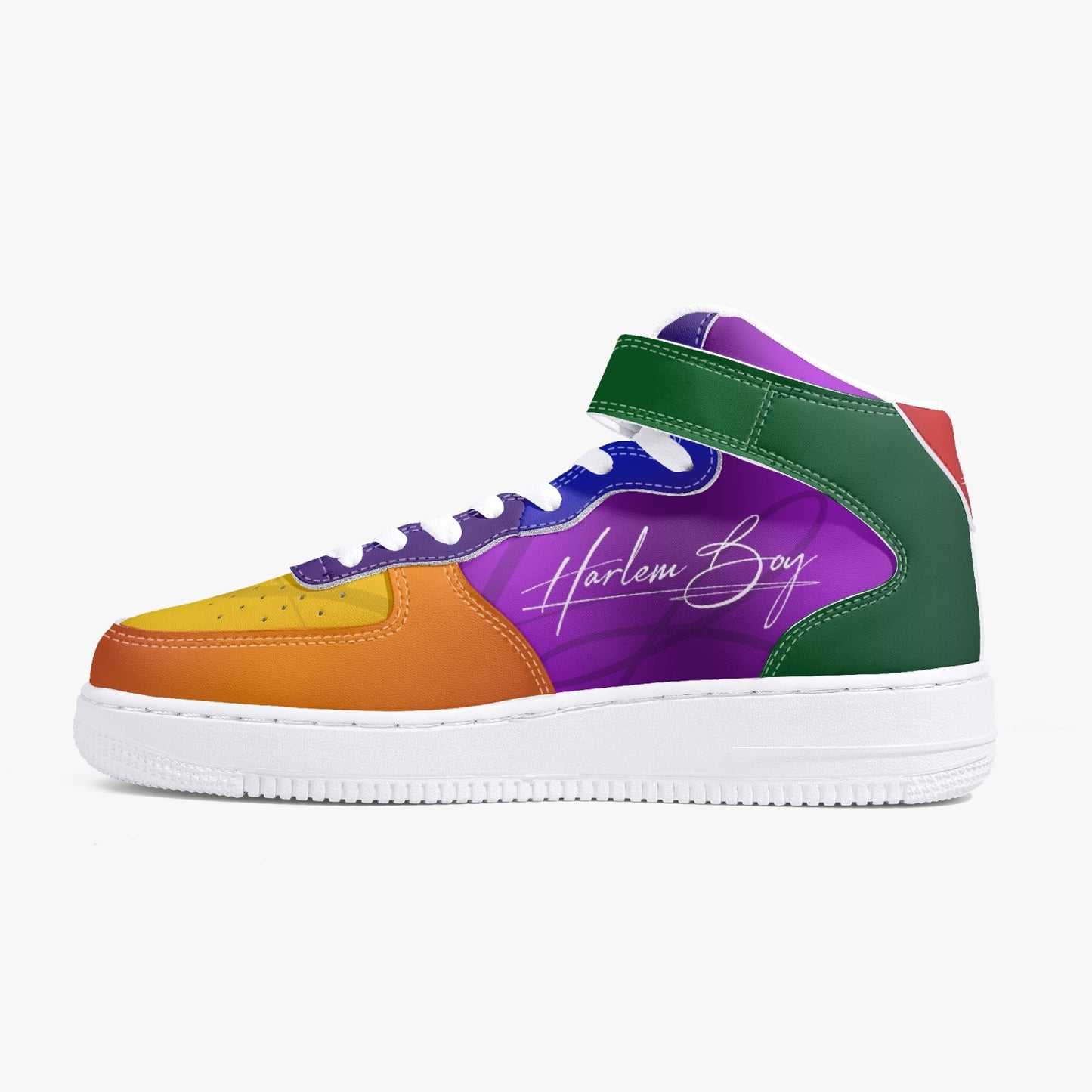 Harlem Boy "Strapped" Leather Hi Top Kicks - Color Block Edition