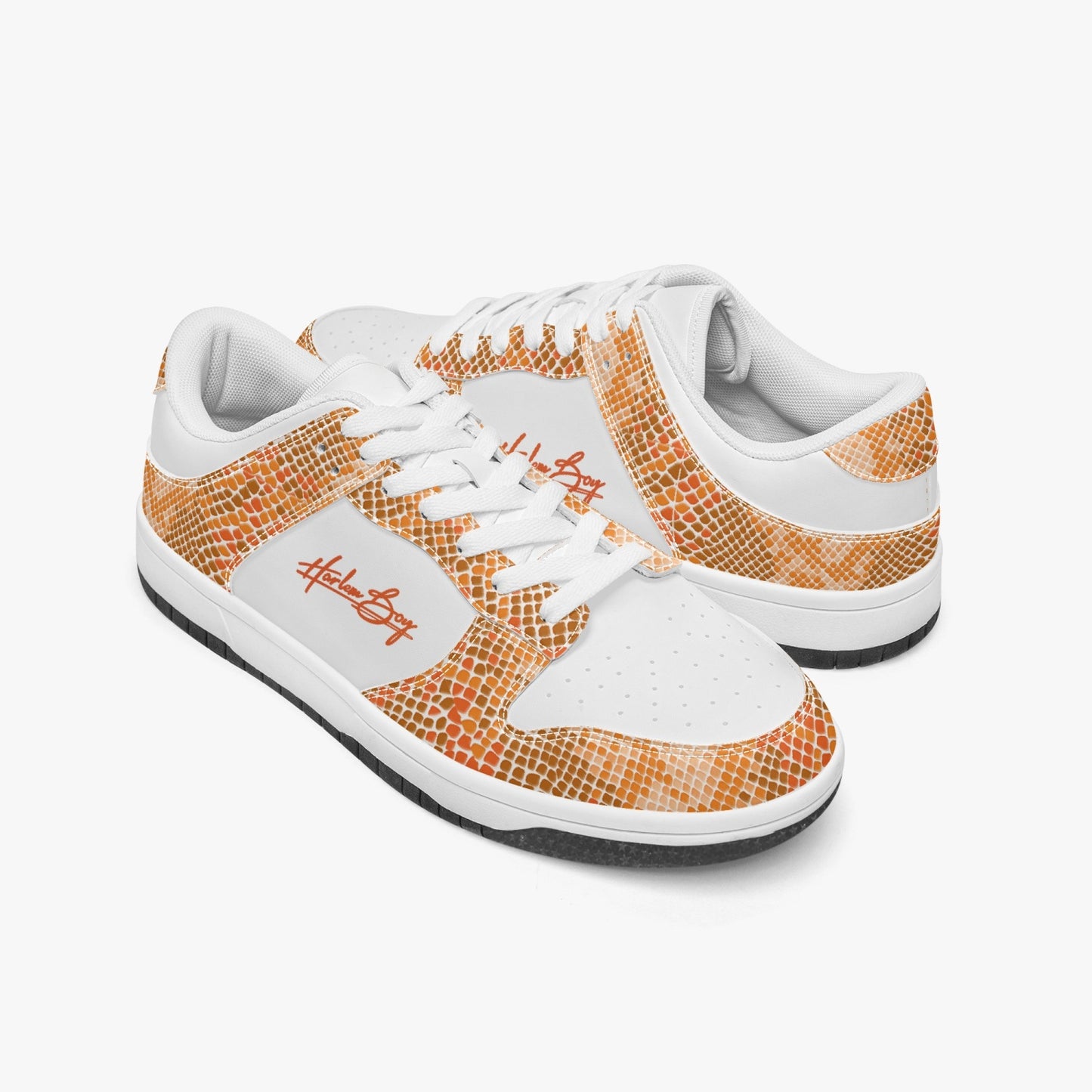 Harlem Boy Collection - Dunks - Low Top Men - Snakeskin Print Mandarin