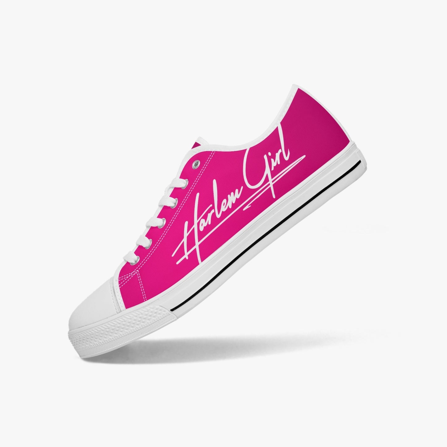 HB Harlem Girl "Lenox Ave" Classic Low Tops - Fuchsia - Women (Black or White Sole)