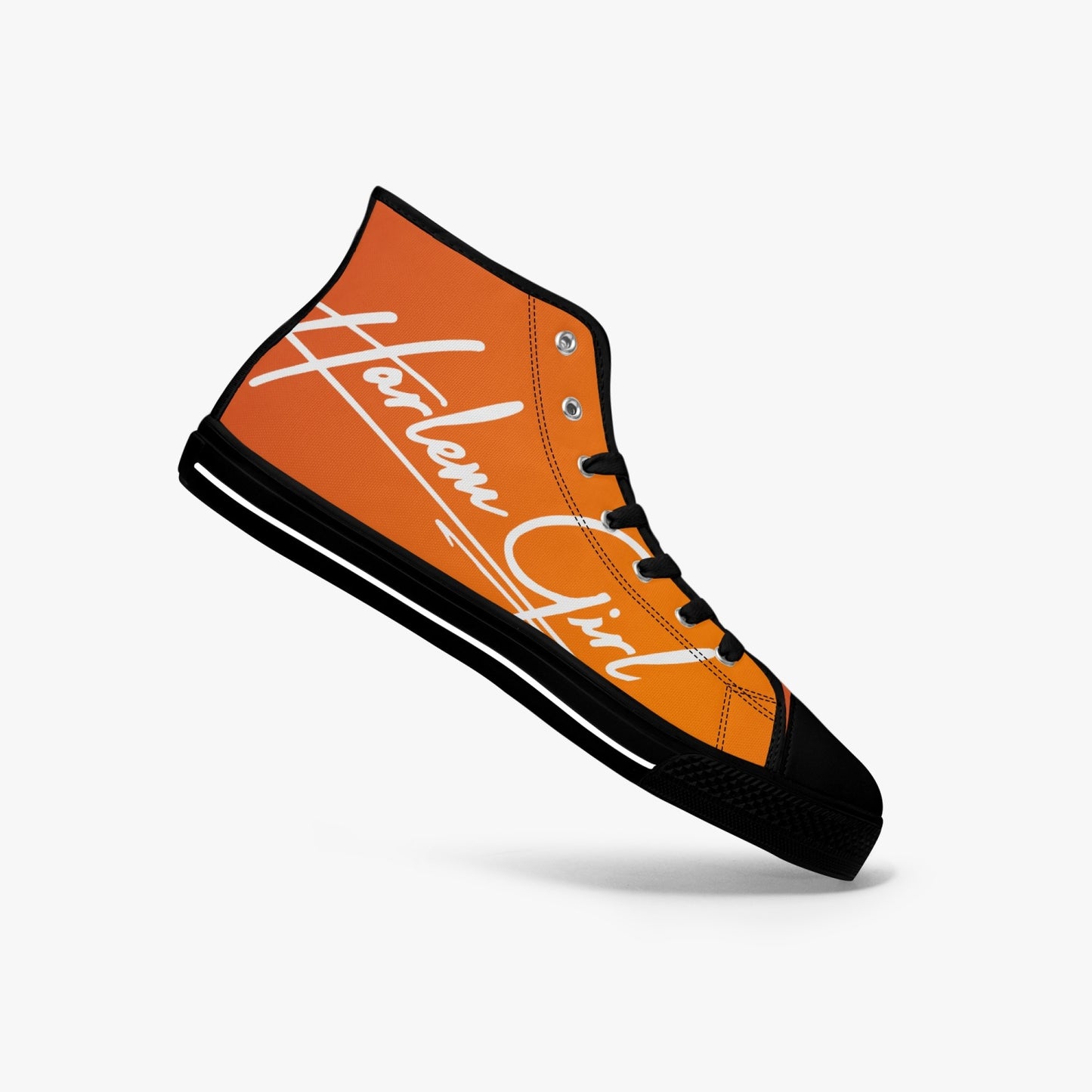 HB Harlem Girl "Lenox Ave" Classic High Top - Mandarin - Women (Black or White Soles)