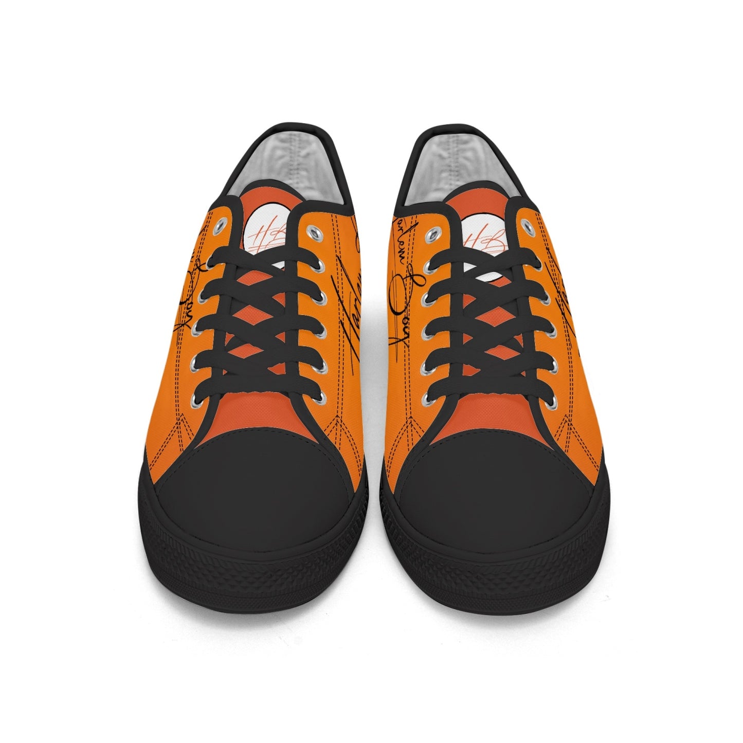 Harlem Boy "Lenox Ave" Unisex Classic Low Tops - Mandarin (Black or White Sole)