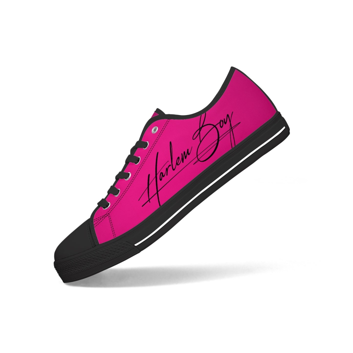 Harlem Boy "Lenox Ave" Unisex Classic Low Tops - Fuchsia (Black or White Sole)