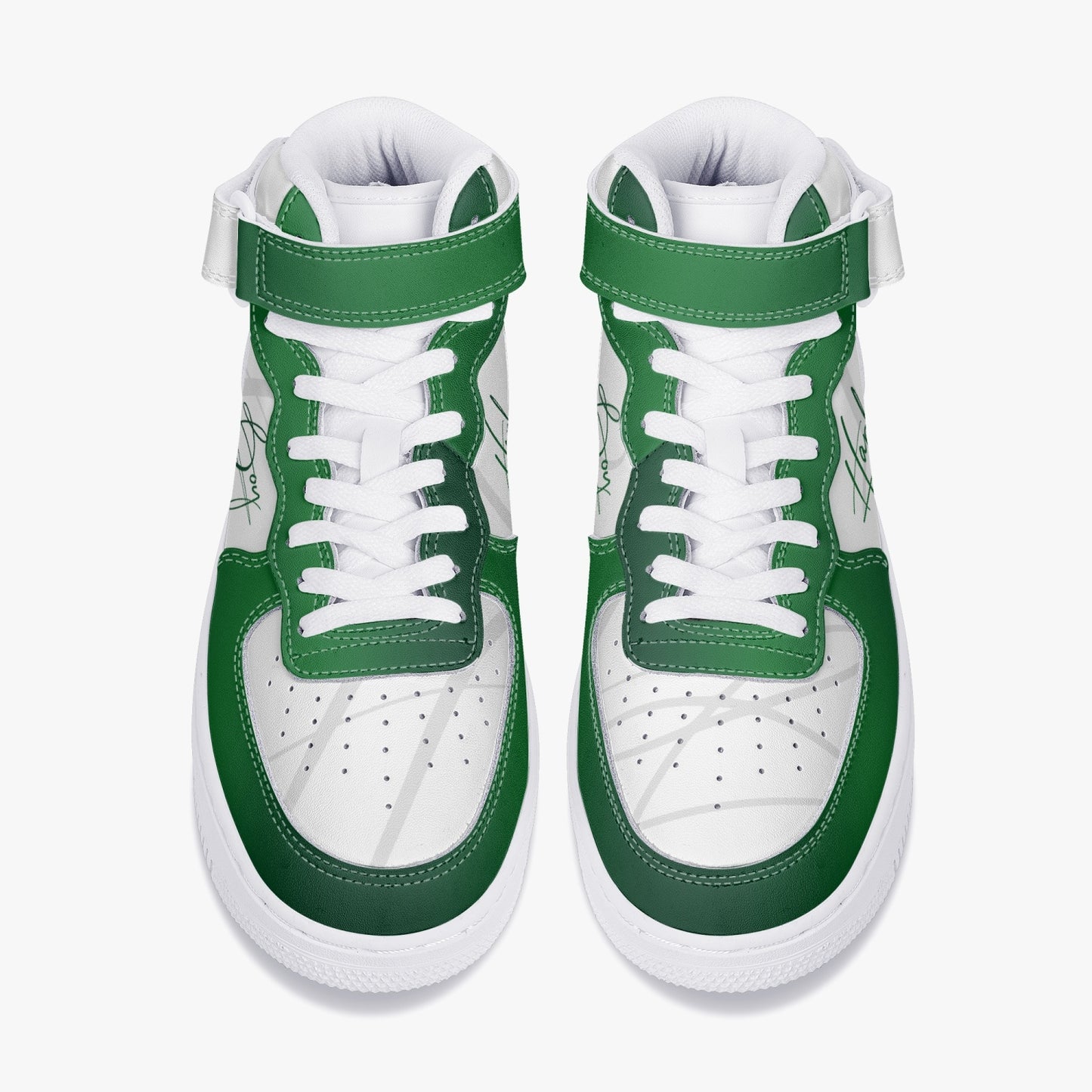 Harlem Boy "Strapped" Leather Hi Top Kicks - Emerald