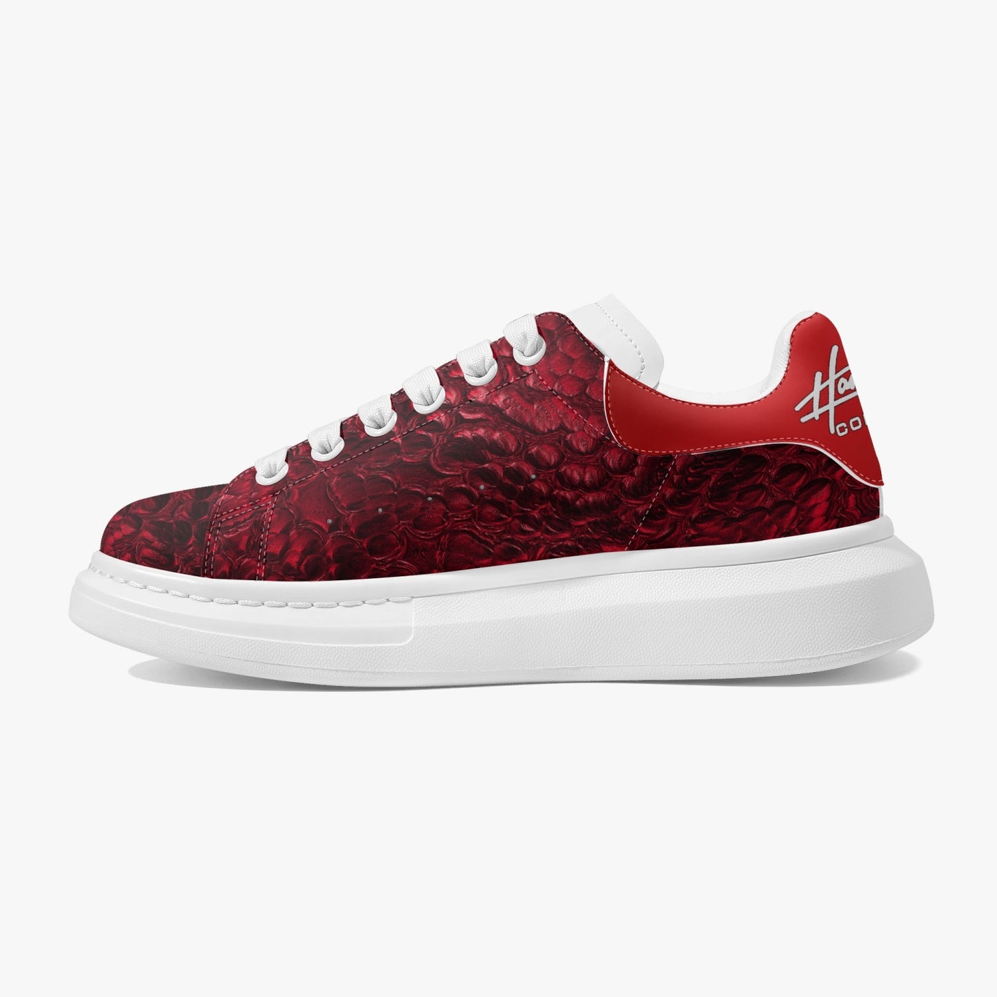 Harlem Boy Collection  - Sankofa Low Top Platform - Ruby Croc
