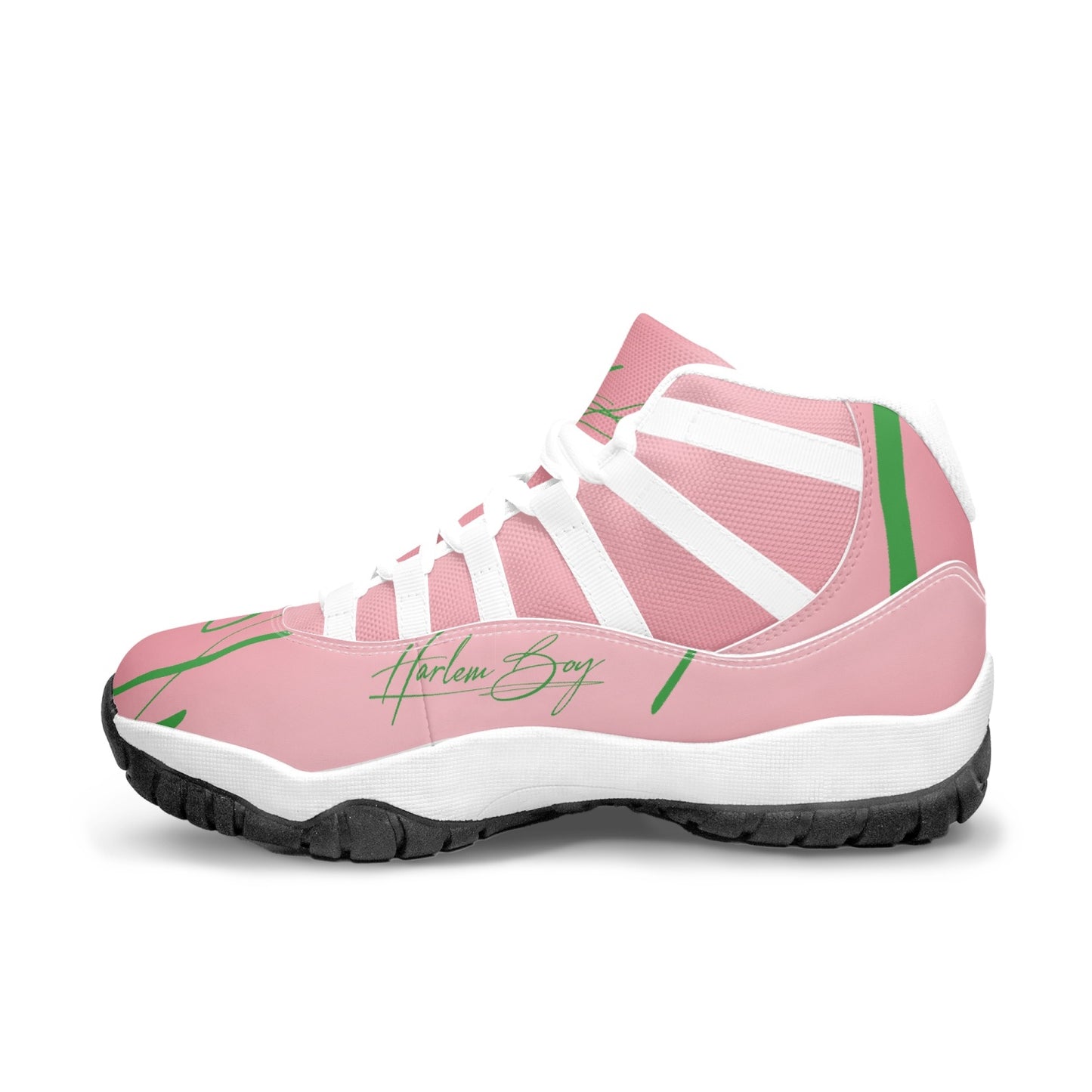 Harlem Boy "Tribe" Basketball - Pink and Green w/ White Trim (Women's)