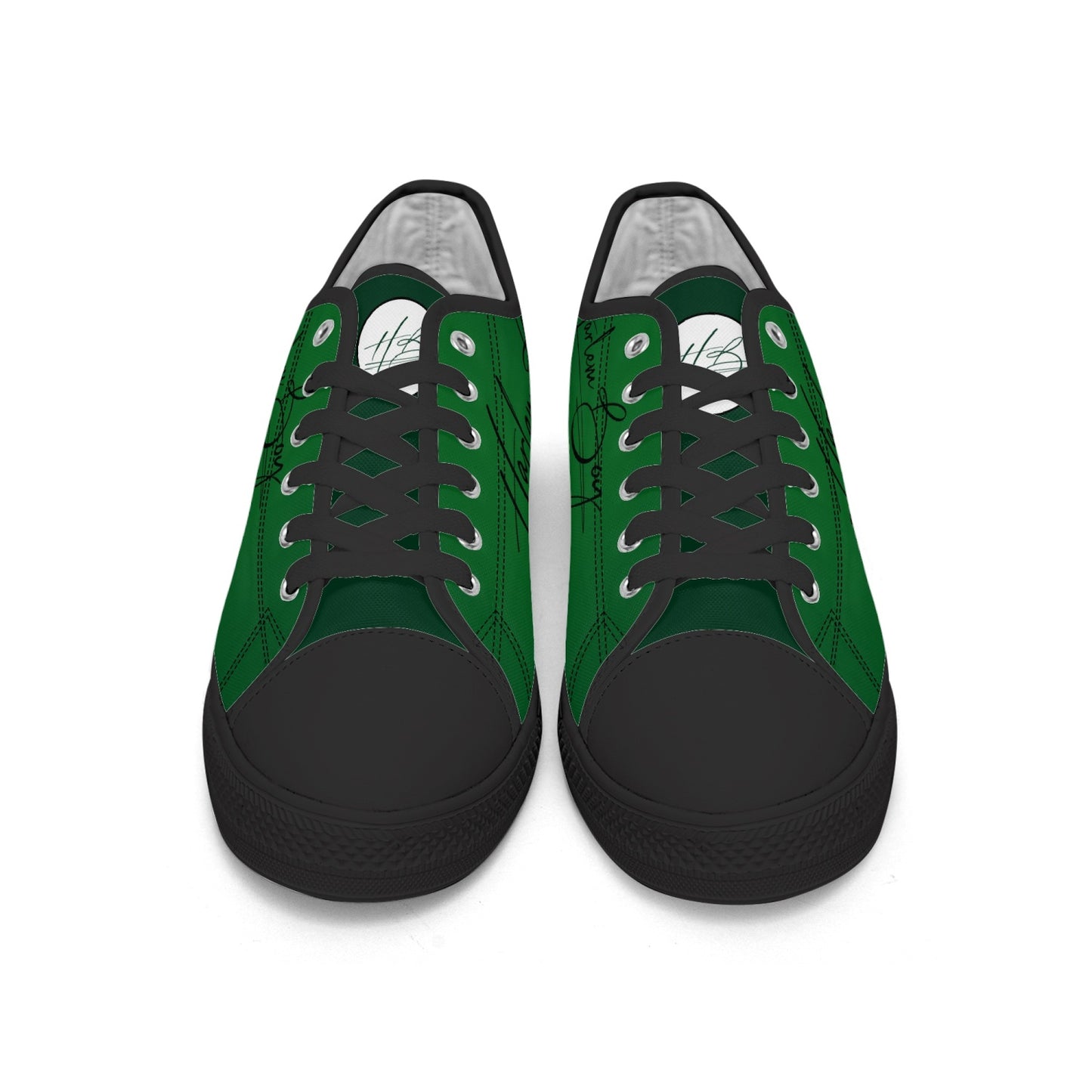 Harlem Boy "Lenox Ave" Unisex Classic Low Tops - Emerald (Black or White Sole)