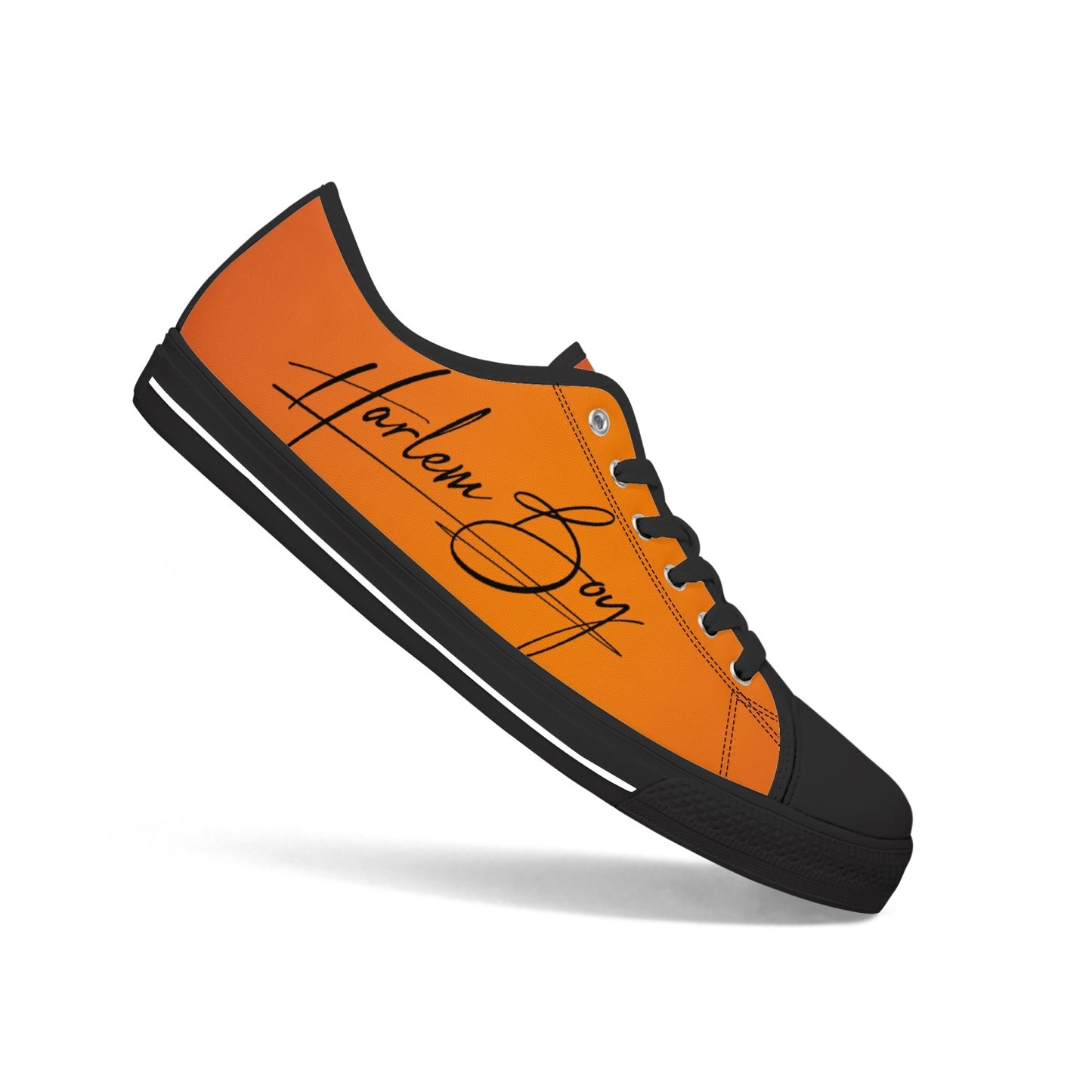 Harlem Boy "Lenox Ave" Unisex Classic Low Tops - Mandarin (Black or White Sole)