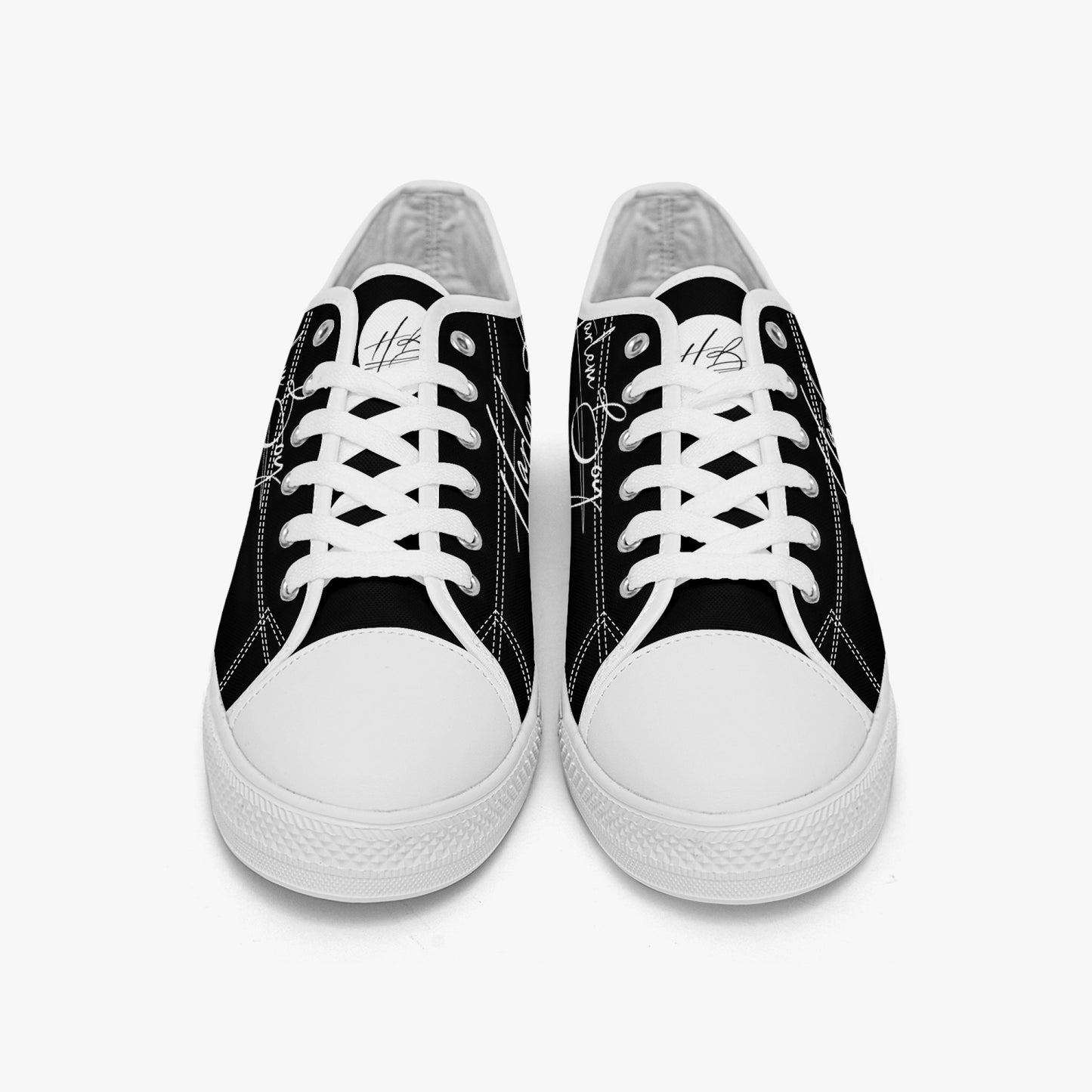 HB Harlem Boy "Lenox Ave" Classic Low Tops - Onyx - Men (Black or White Sole)