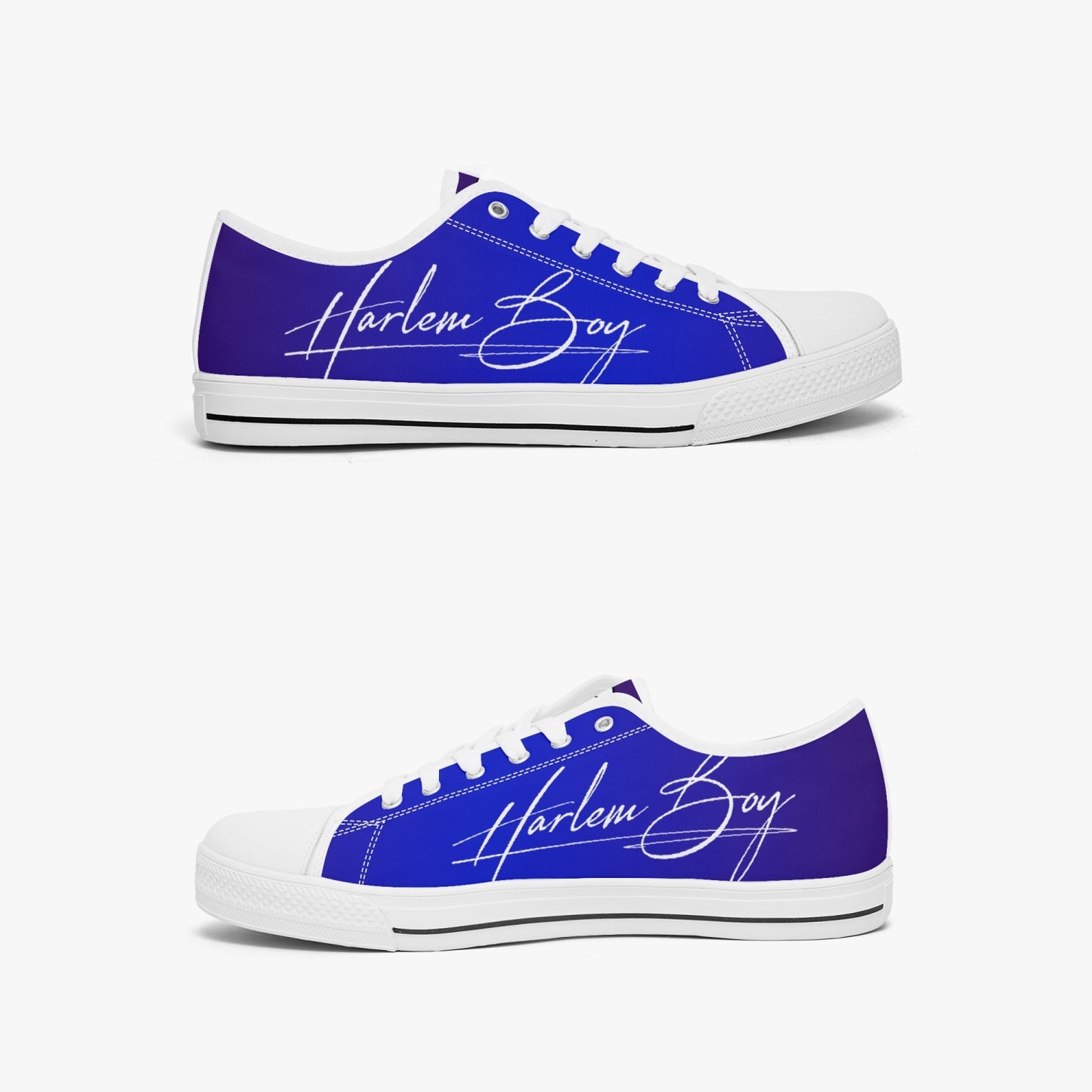 HB Harlem Boy "Lenox Ave" Classic Low Tops - Sapphire - Men (Black or White Sole)