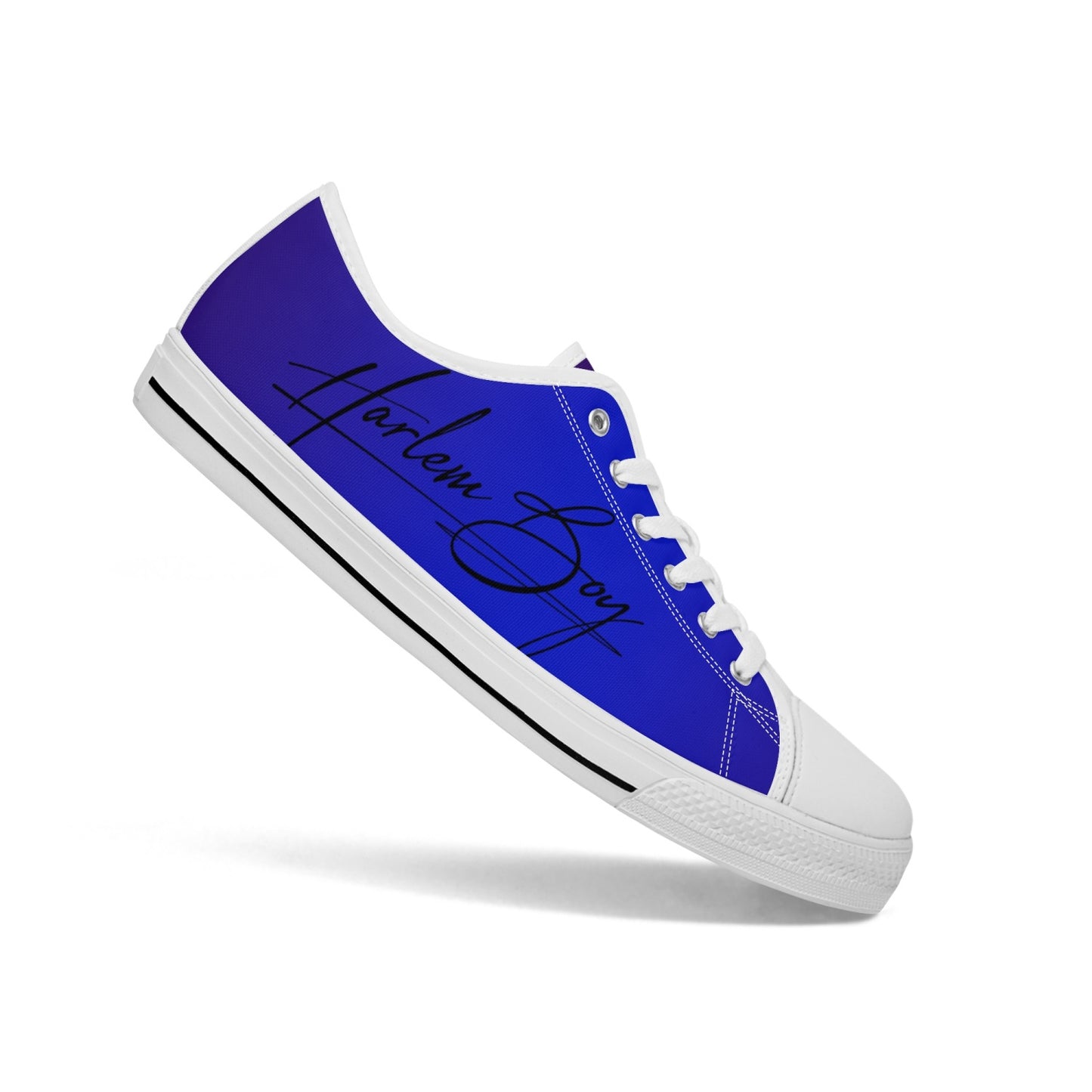 Harlem Boy "Lenox Ave" Unisex Classic Low Tops - Sapphire (Black or White Sole)